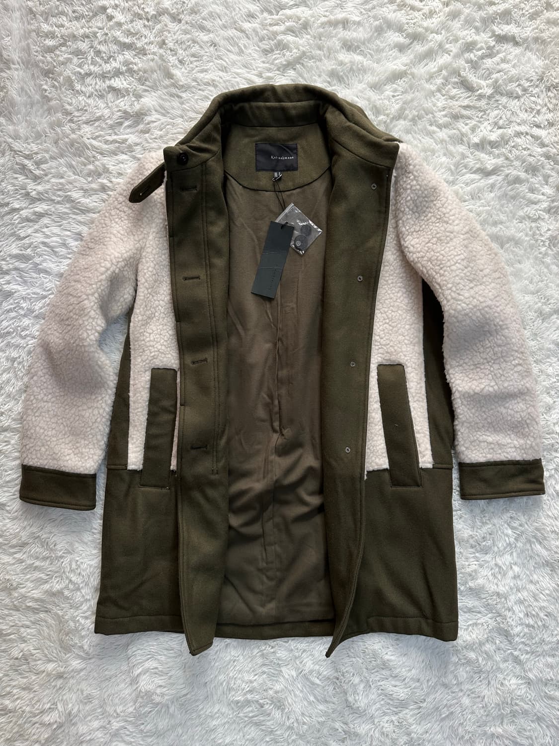 카이아크만 배색 코트 8사이즈 S 상품이미지1