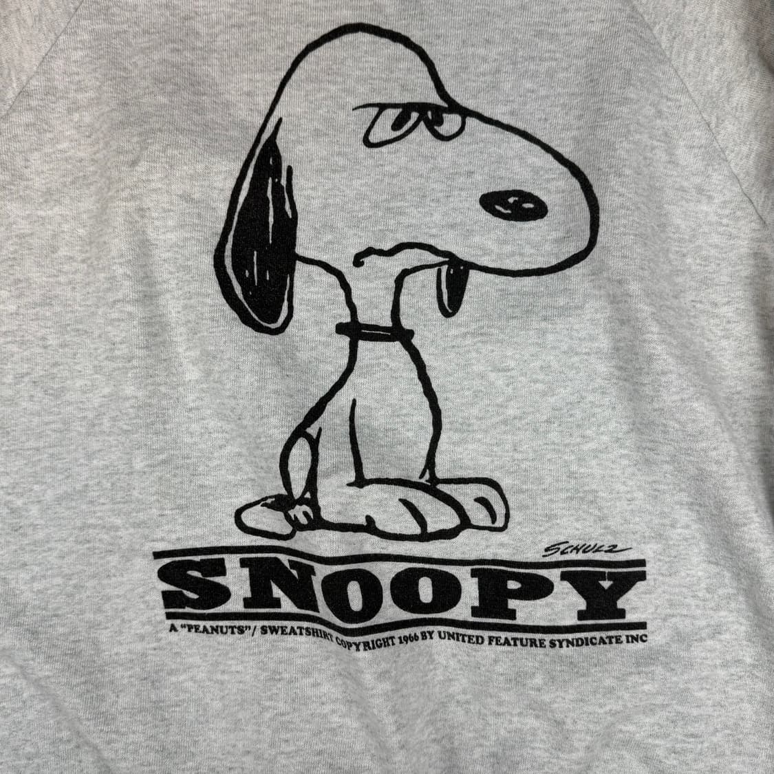 빈티지 스누피 맨투맨 티셔츠 스웻셔츠 그레이 XL 상품이미지3
