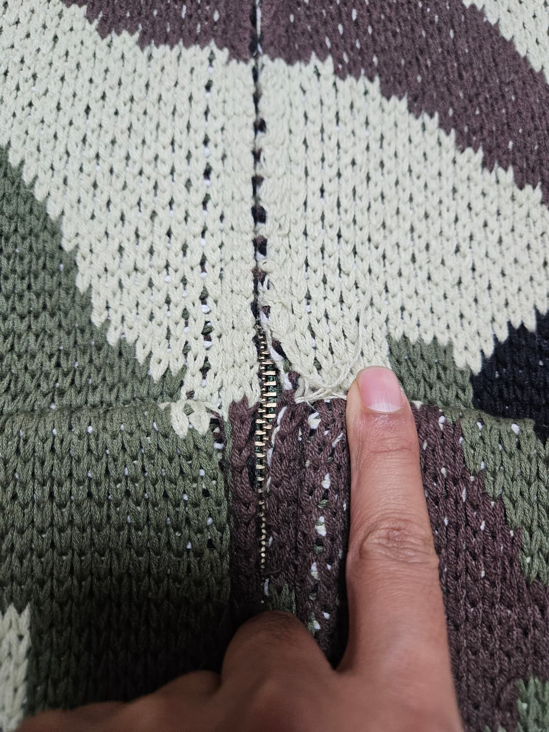 [XL] 코르테이즈 카모 니트 후드집업 상품이미지5