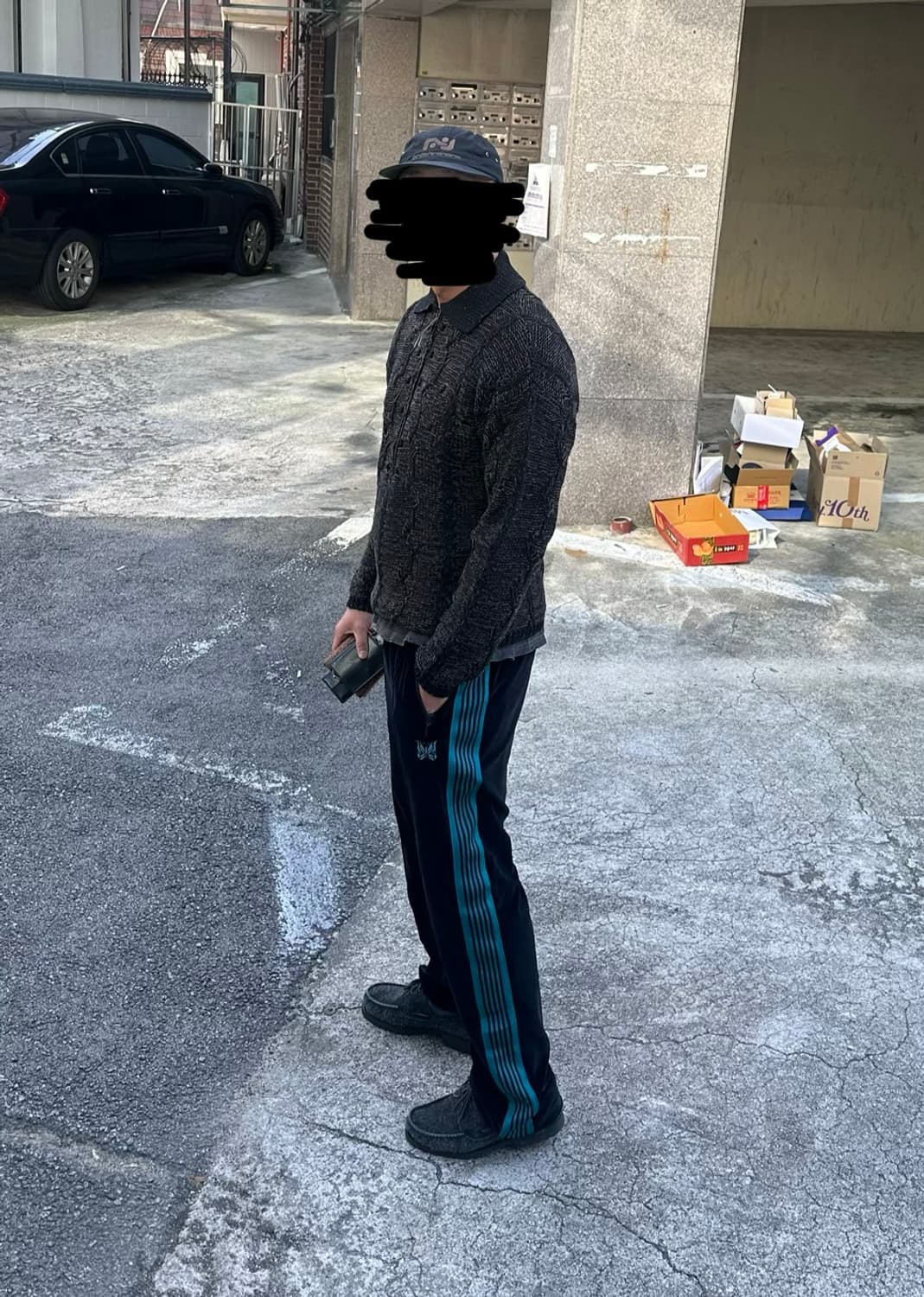 니들스 네로우 트랙팬츠 블랙 상품이미지1