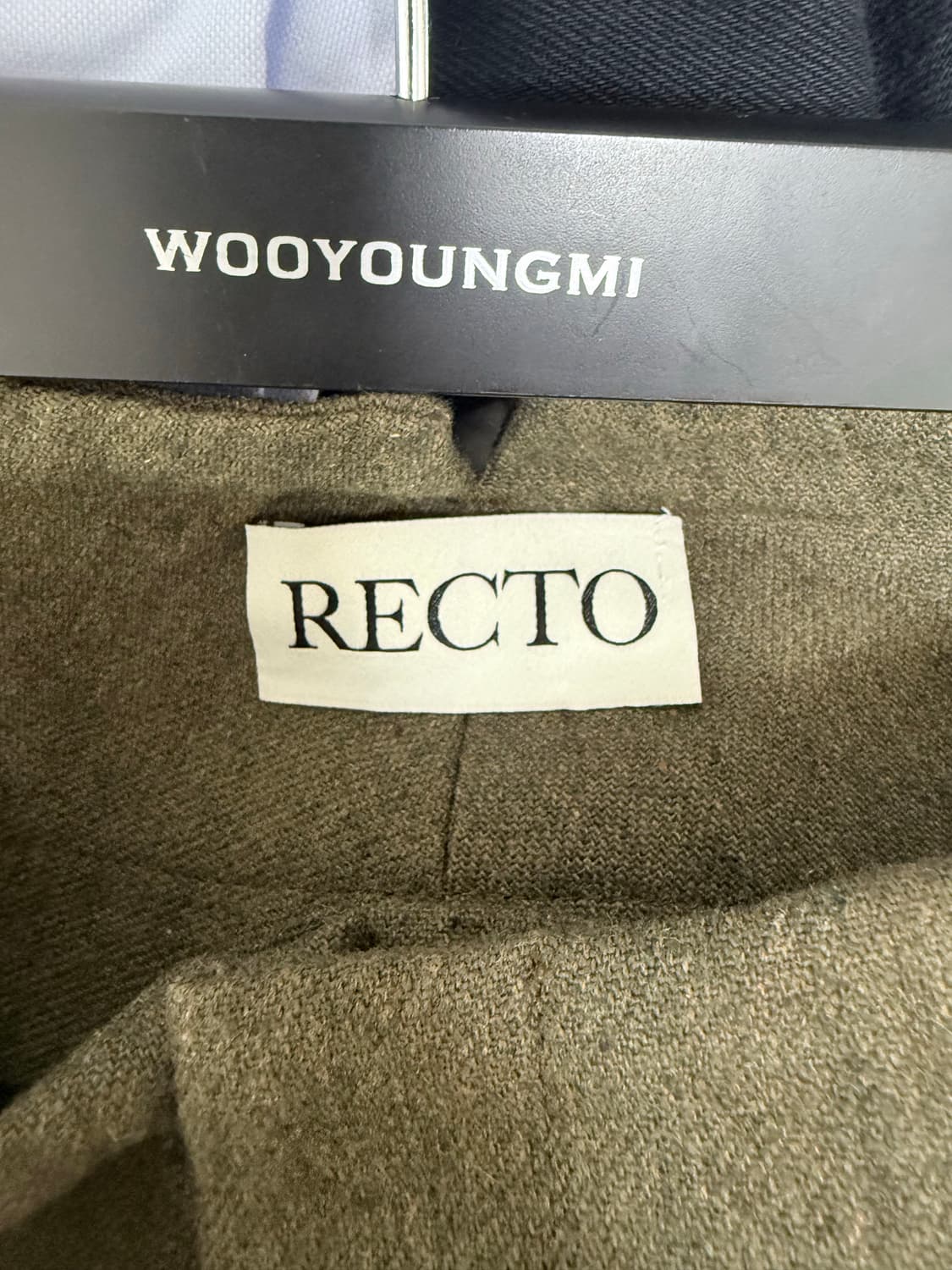 (24FW 새상품)렉토 벨트 벨티드 디테일 하이웨스트 팬츠 카키(M) 상품이미지3