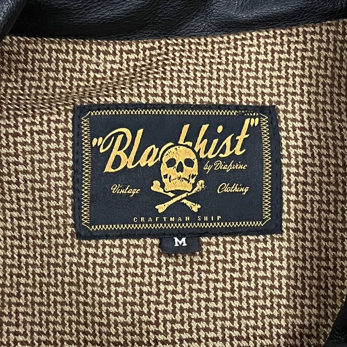 [정품/M] 빈티지 블랙버드 블랙 가죽 라이더 자켓 b15 상품이미지5