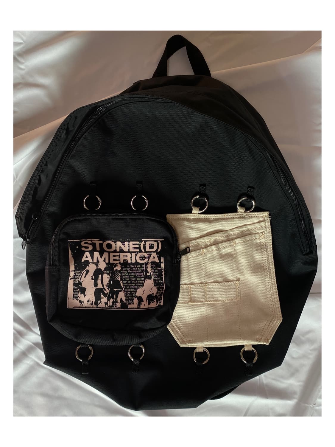 라프시몬스 스톤 아메리카 패디드 링 백팩 이스트팩 아카이브 가방 상품이미지2