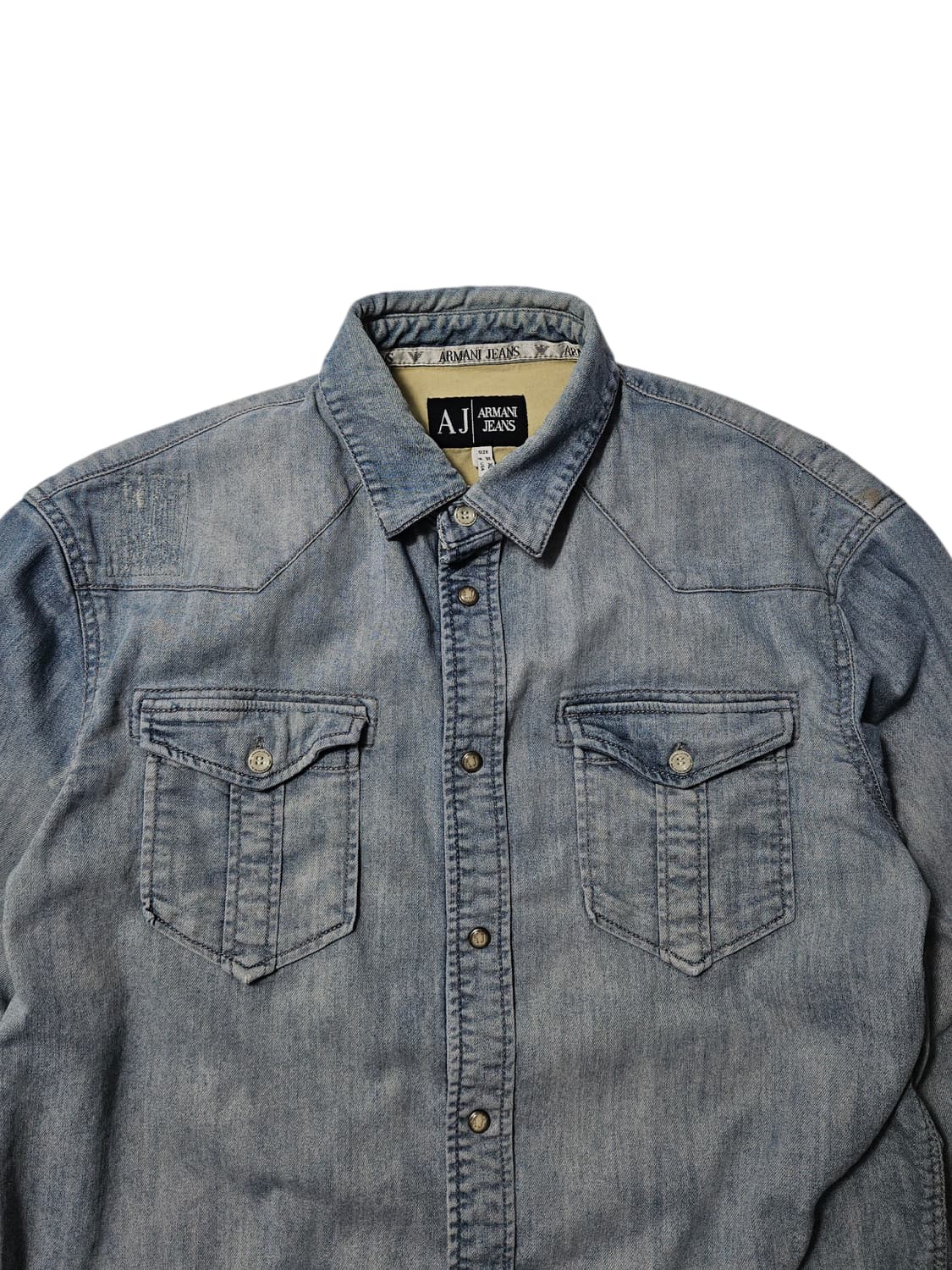알마니 진스 웨스턴 셔츠 데님 셔츠 XL 상품이미지2