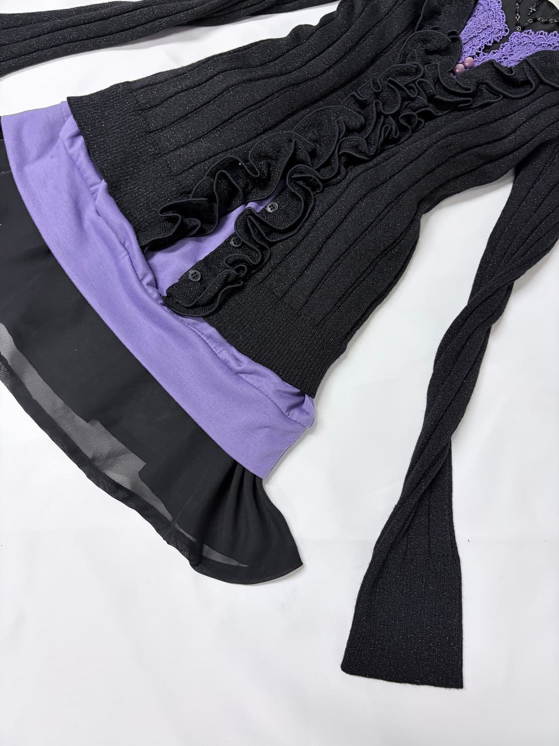 연보라 라벤더 퍼플 로맨틱고스 공겜여주 3피스 세트 🖤💜  상품이미지6