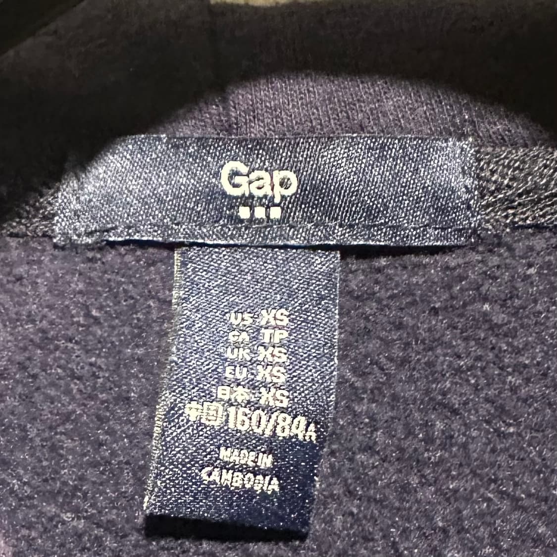 Gap signature navy zipup 상품이미지3