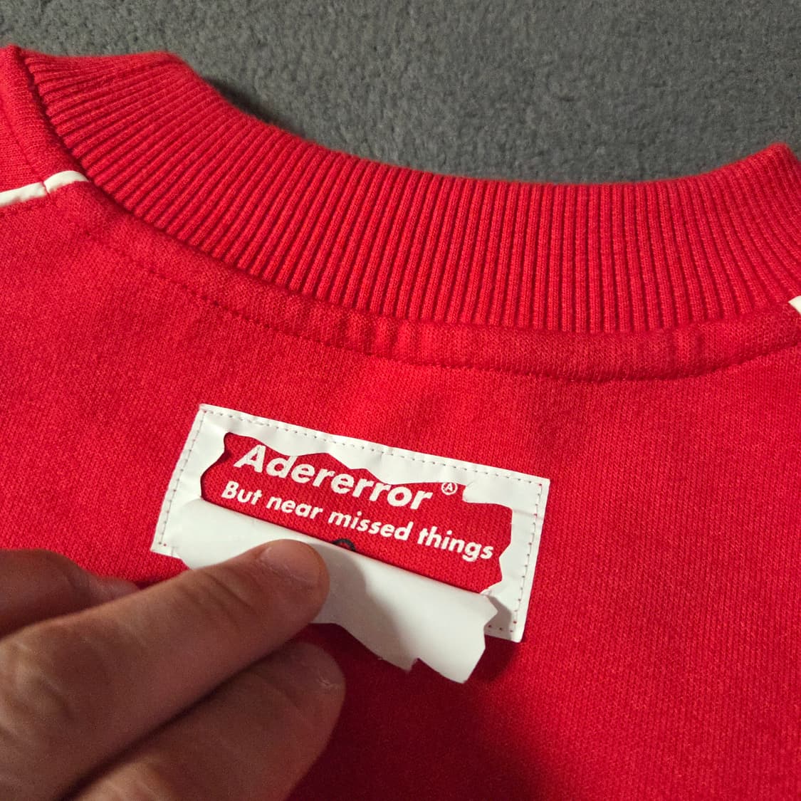 19SS 아더에러 썬더 맨투맨 3 레드 상품이미지8