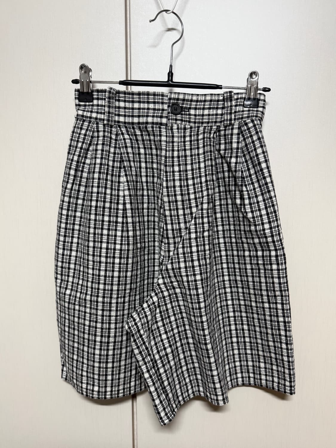 빈티지 체크 반바지 상품이미지1