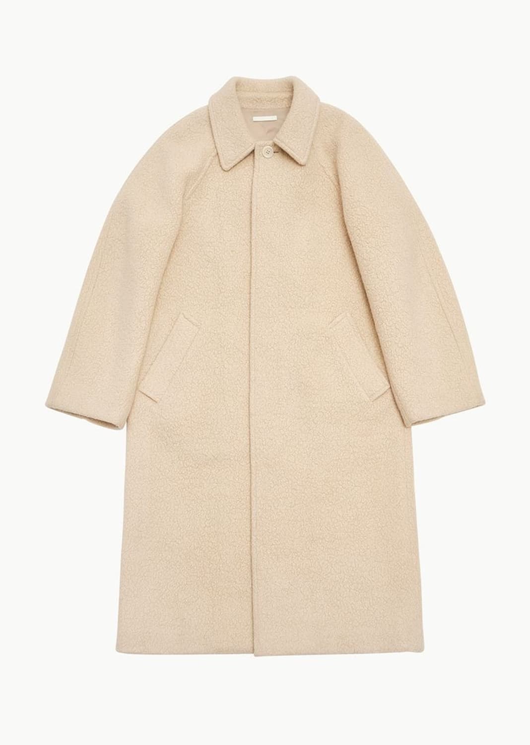 아모멘토 부클 레글란 코트 버터 boucle raglan coat 상품이미지1