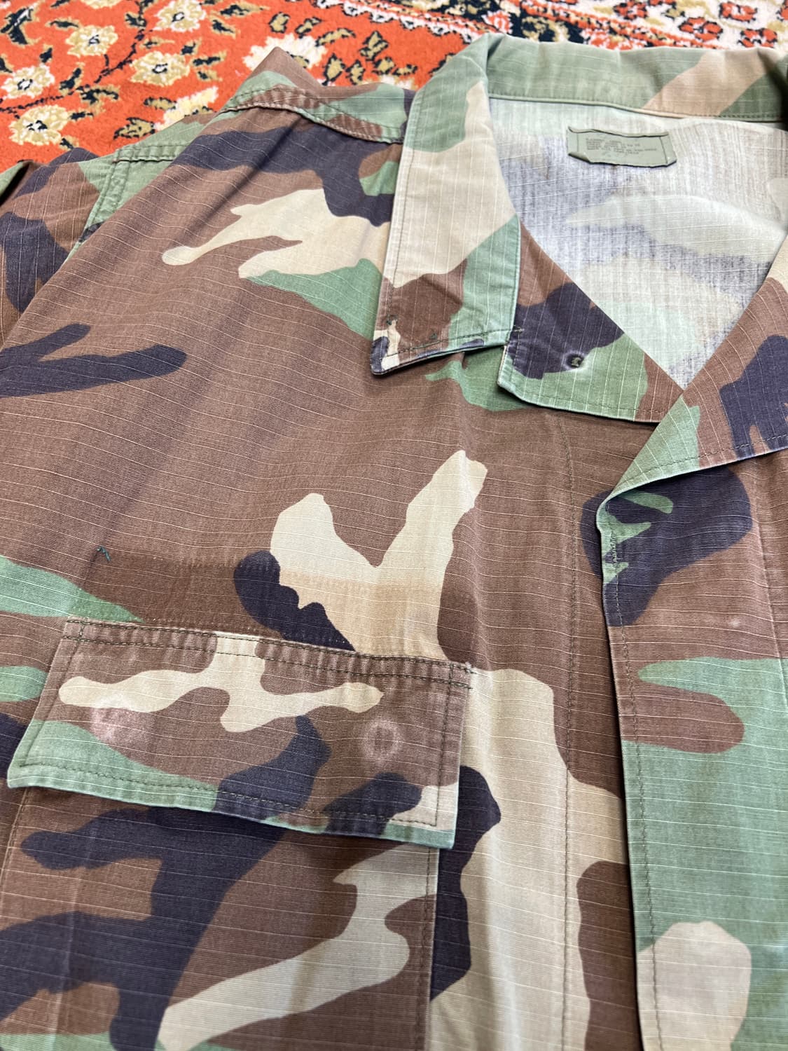 [XL] US ARMY OG 빈티지 BDU 우드랜드 자켓 상품이미지7