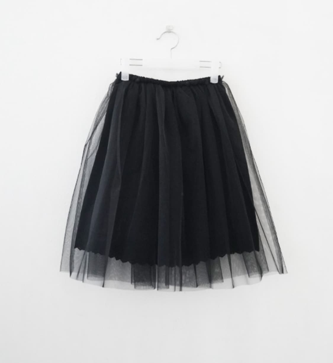 Sha layered skirt (black) 상품이미지1
