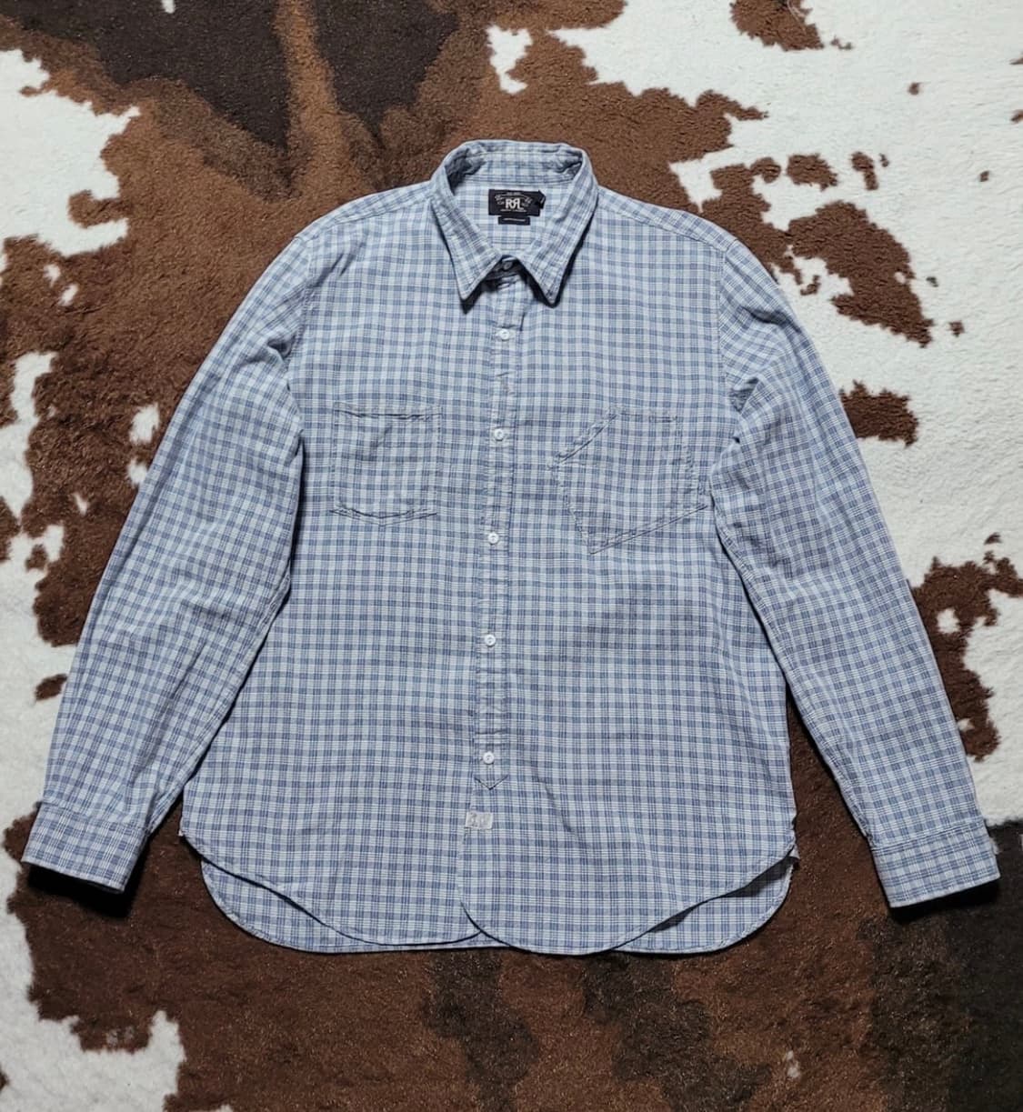 RRL 연블루 체크 남방 [XL] 상품이미지2