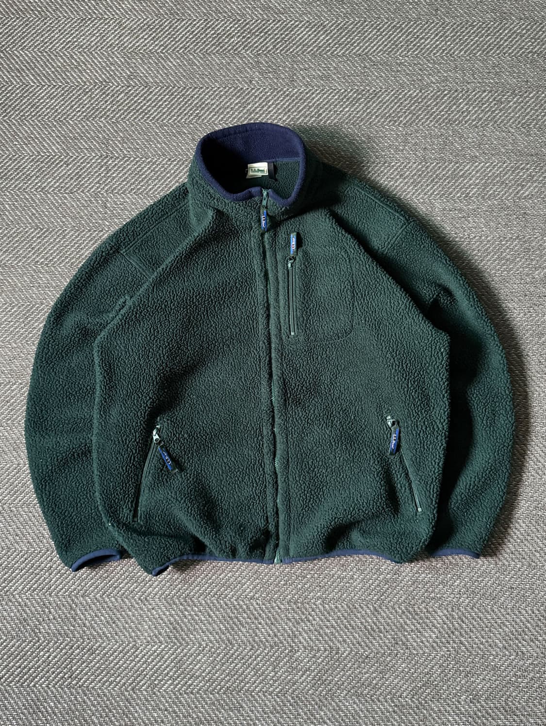 90s 엘엘빈 딥파일 플리스 집업 자켓 (105-110) 상품이미지1