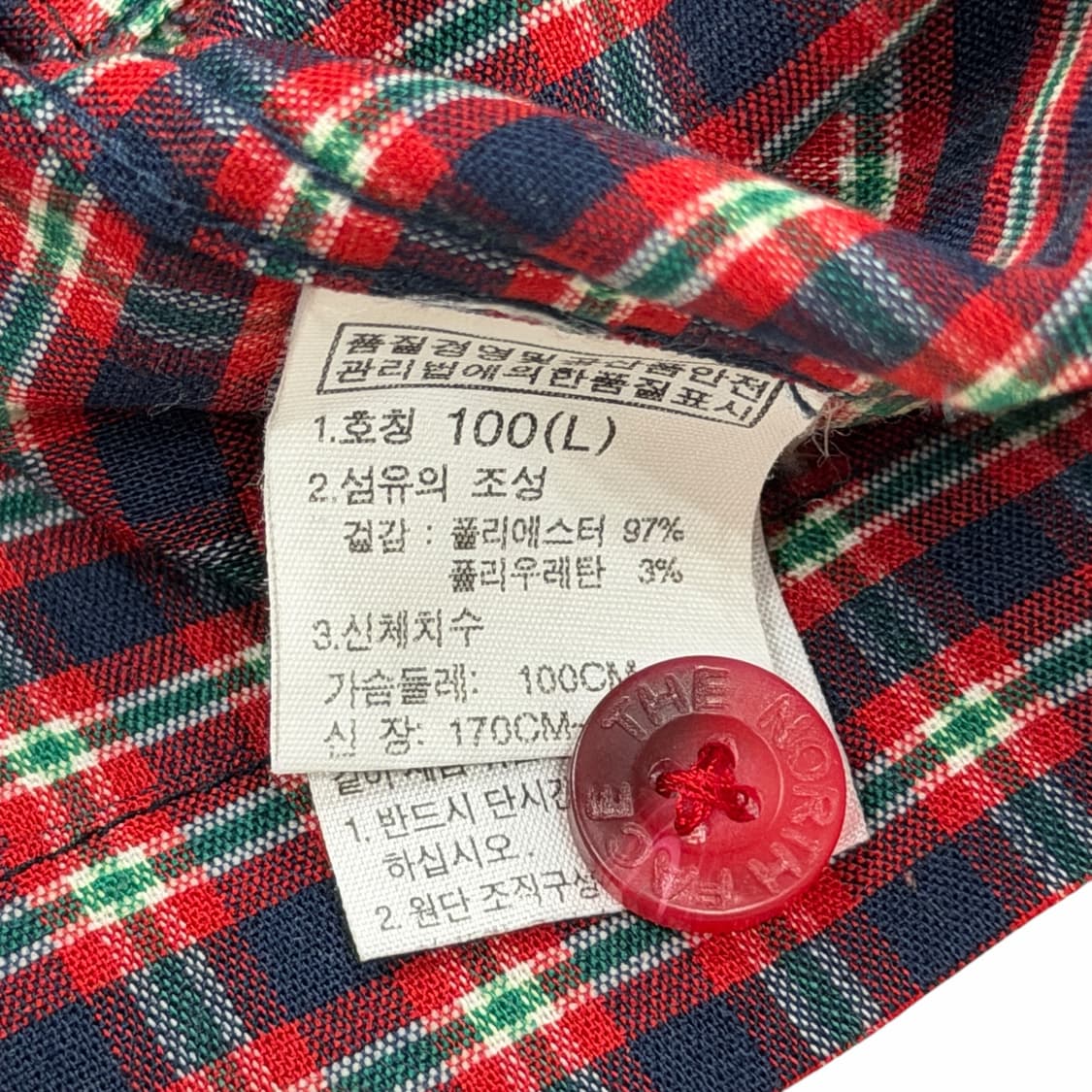 노스페이스 빈티지 체크 반팔 셔츠 남방 L 상품이미지4