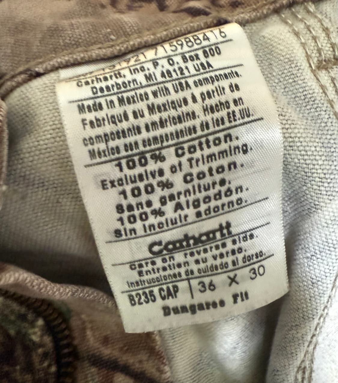 칼하트 리얼트리 팬츠 상품이미지3