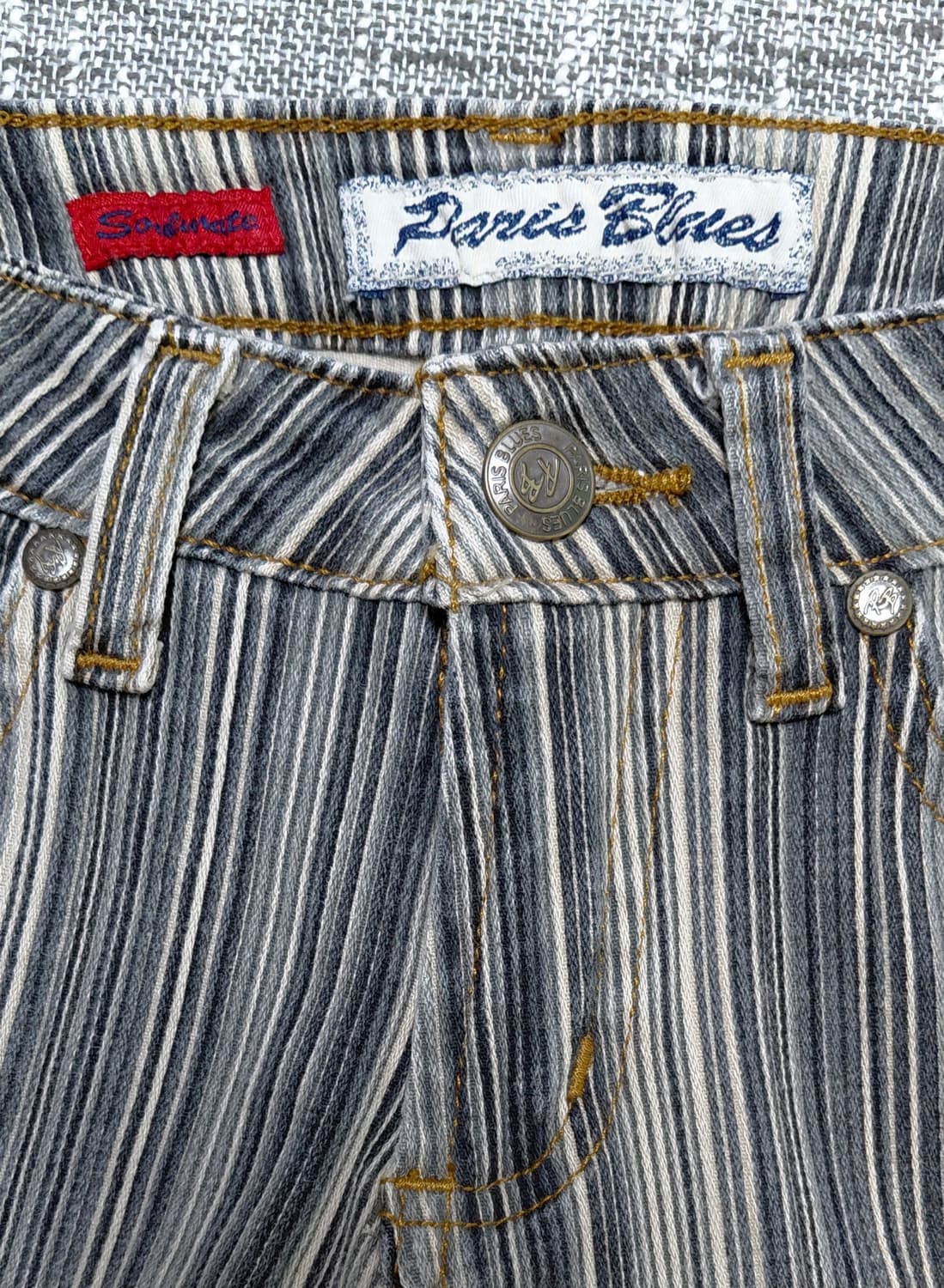 Paris Blues 스트라이프 플레어 부츠컷 팬츠 (Size 3) 상품이미지2