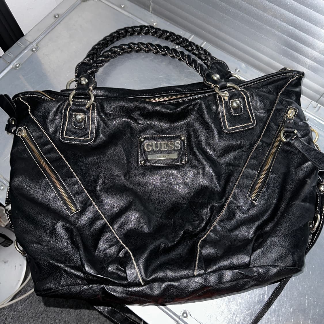 00s 빈티지 라지 게스 스티치 백 상품이미지2