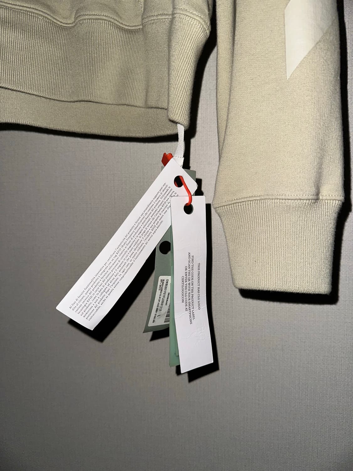 오프화이트 후드집업 (L100) 상품이미지3