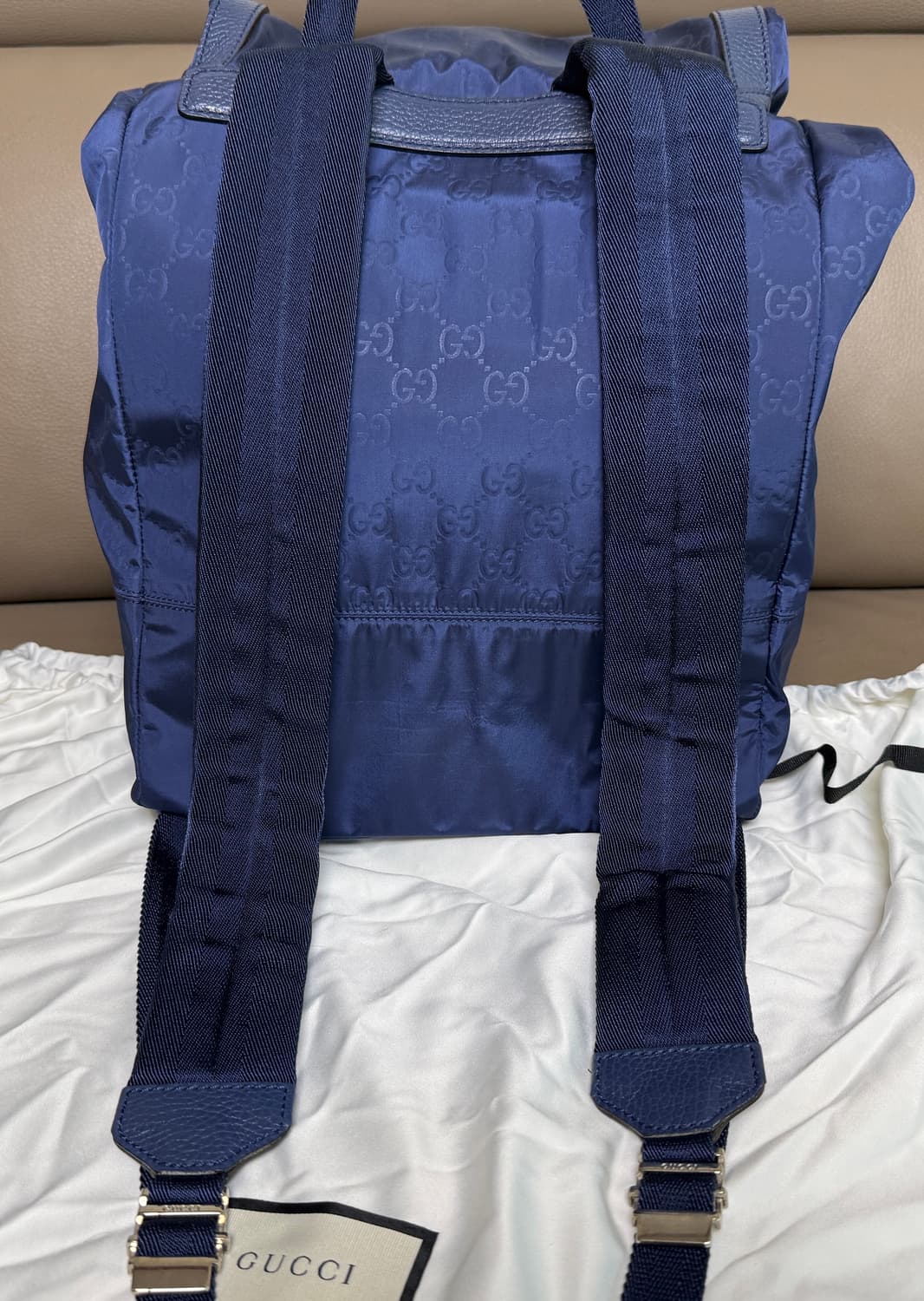 구찌 나일론 마이크로시마 백팩 네이비 상품이미지6