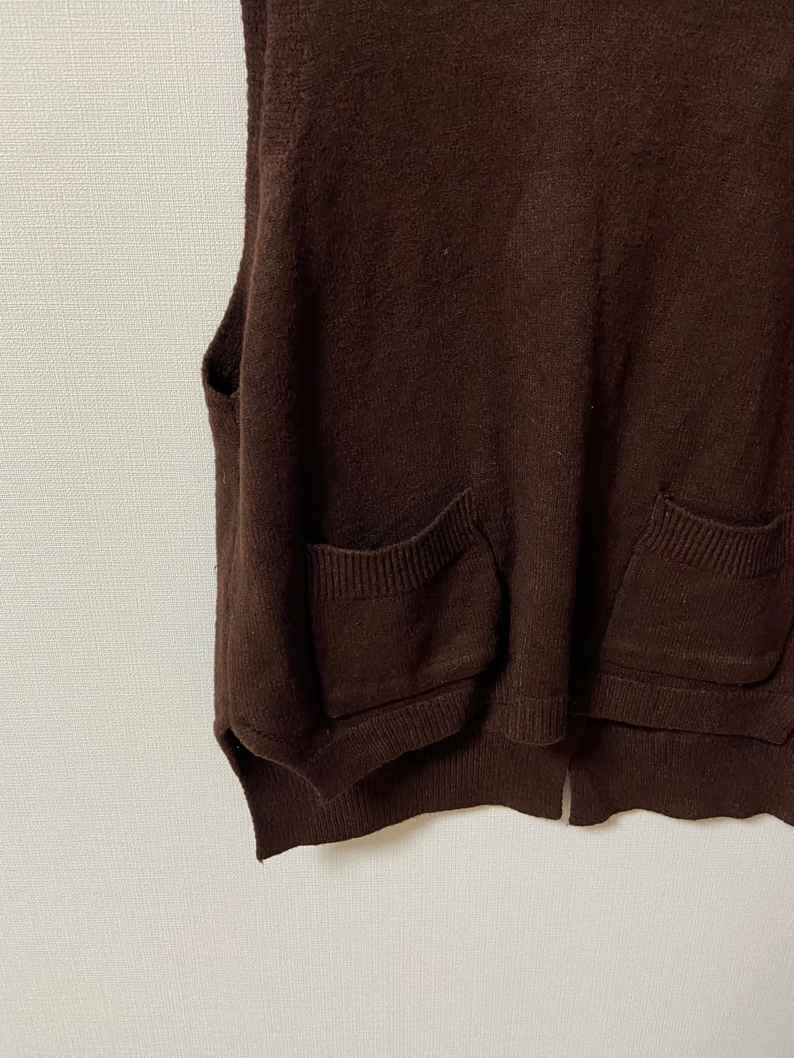 빈티지 모리걸 하구미 포인트 니트 단추조끼 상품이미지4