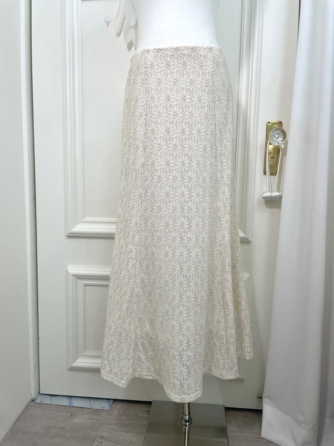 ivory beige flower lace mermaid long ban 상품이미지5