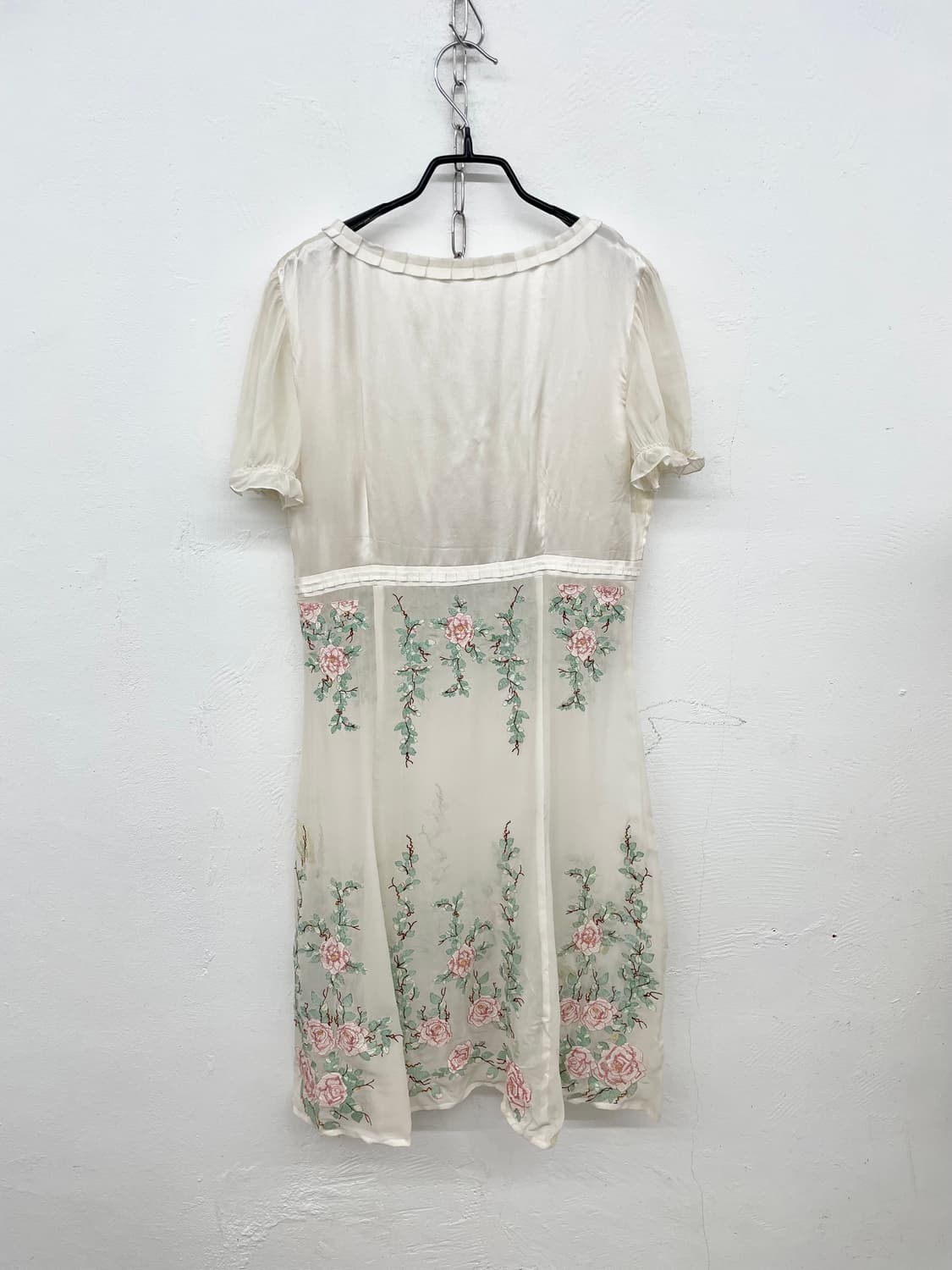 실크 자수 로즈 원피스 상품이미지6