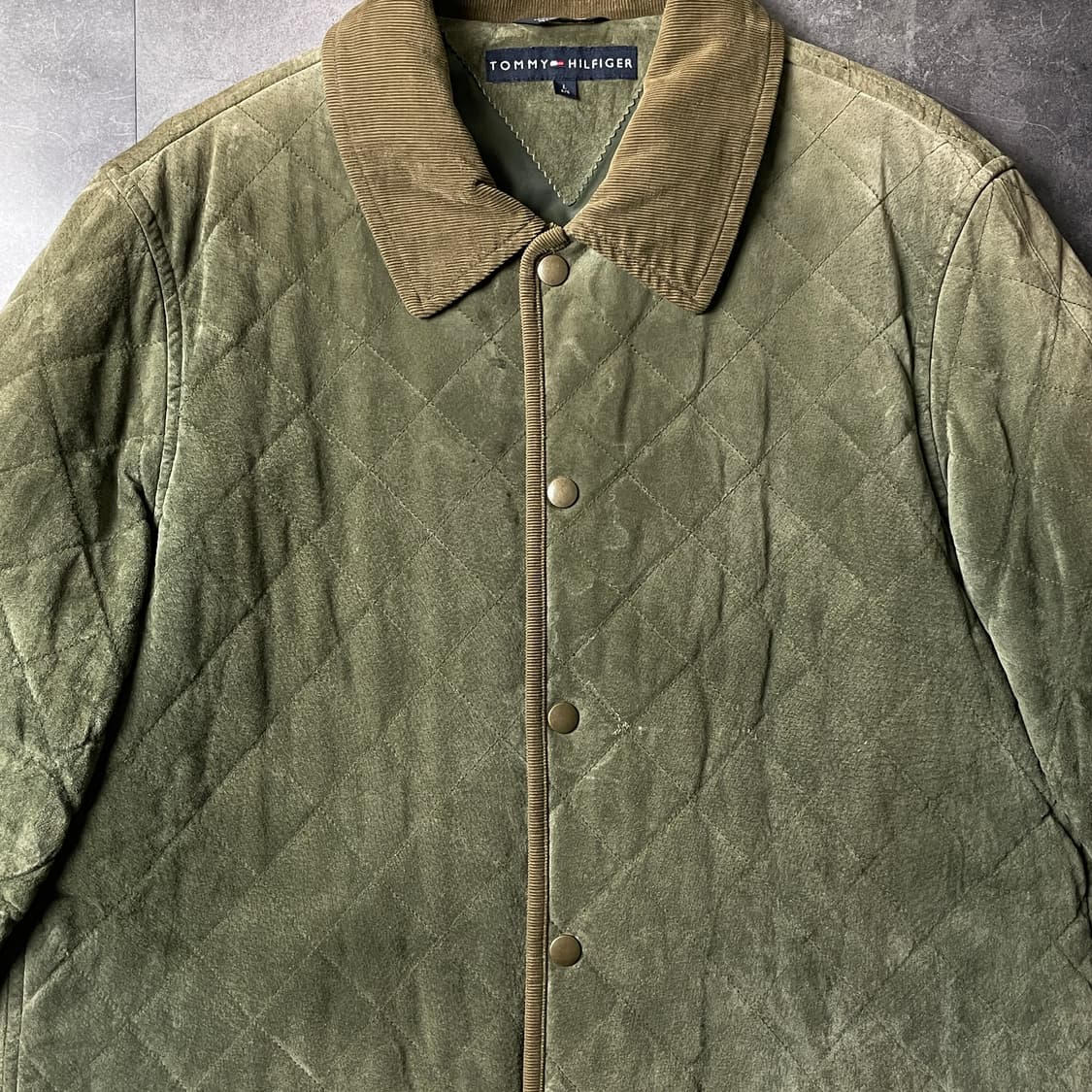 TOMMY HILFIGER 토미힐피거 카키 퀄팅 자켓 A00813 상품이미지3