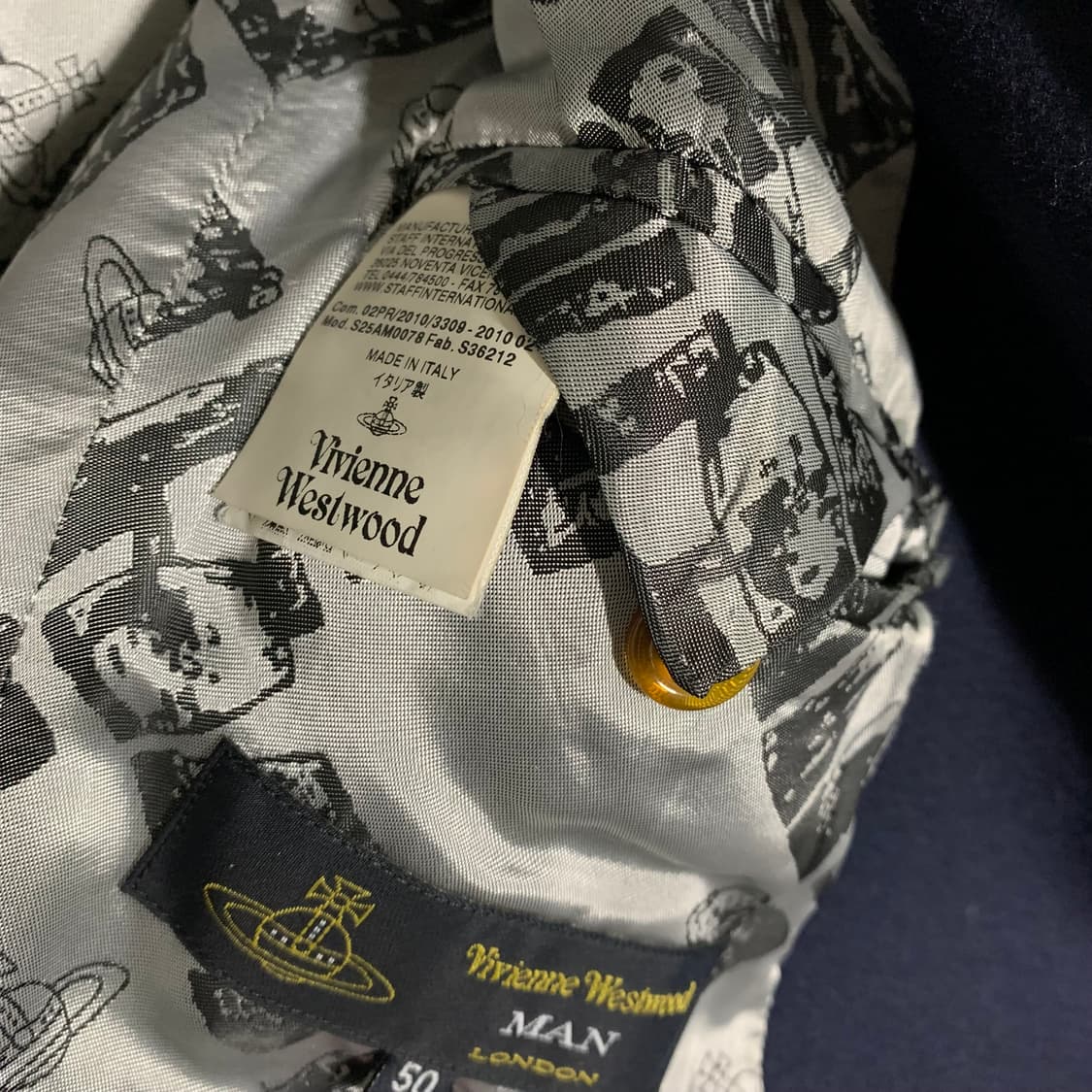 비비안 웨스트우드 맨 네이비 울 코트 상품이미지9