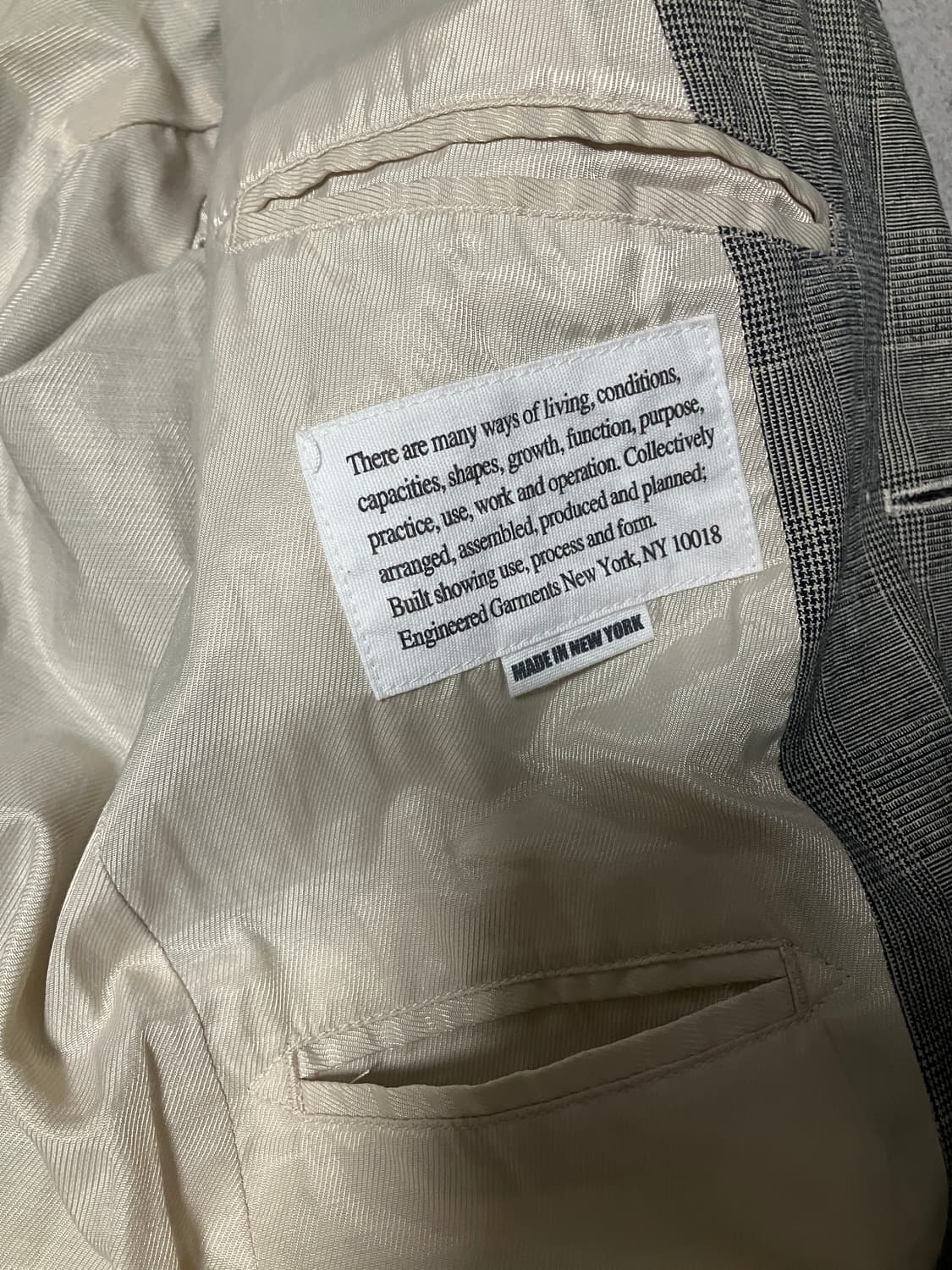 엔지니어드가먼츠 엔도버 자켓 글렌체크 [M] 상품이미지6