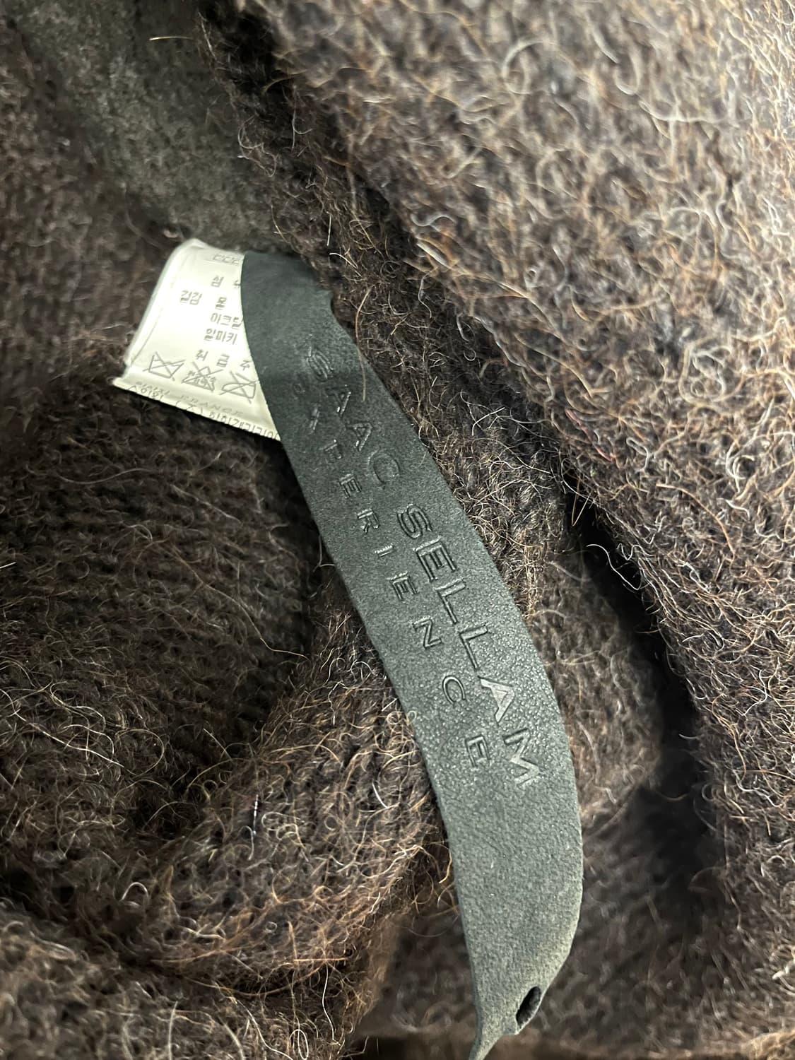 아이작 세럼 드레이프 알파카울 레더 드레스 상품이미지6