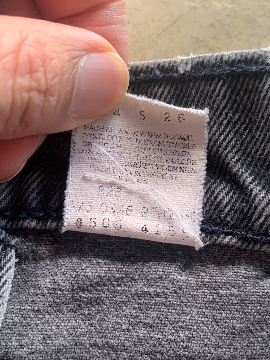 90s 리바이스 505 오렌지탭 블랙 데님팬츠 상품이미지5