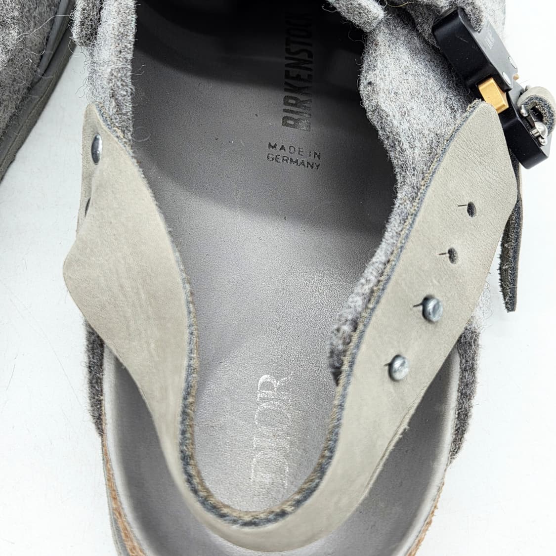  디올 x 버켄스탁 토키오 뮬 펠트 울 누벅 카프스킨 그레이 (43)  상품이미지5