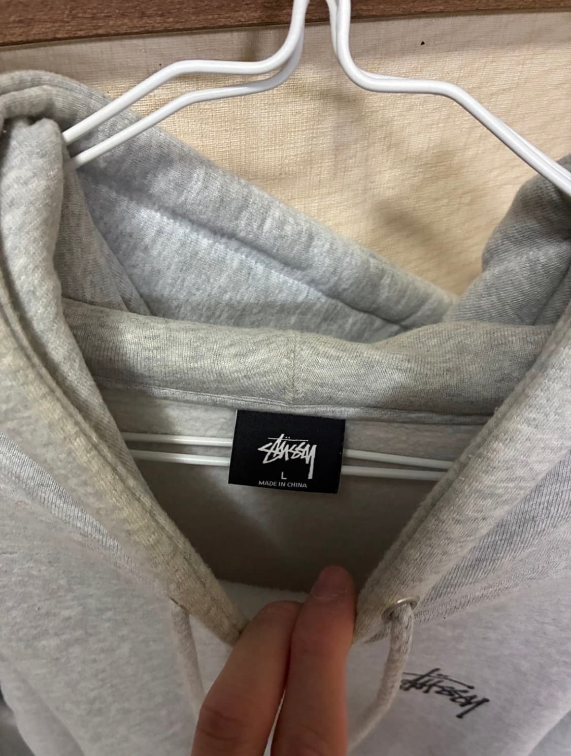 스투시 베이직 후드티 애쉬헤더 L 상품이미지3