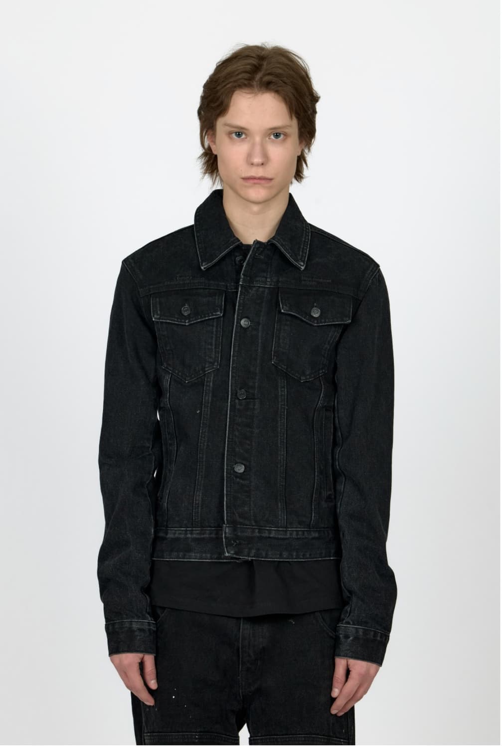 플라스틱프로덕트 트러커 자켓 블랙 L 상품이미지1