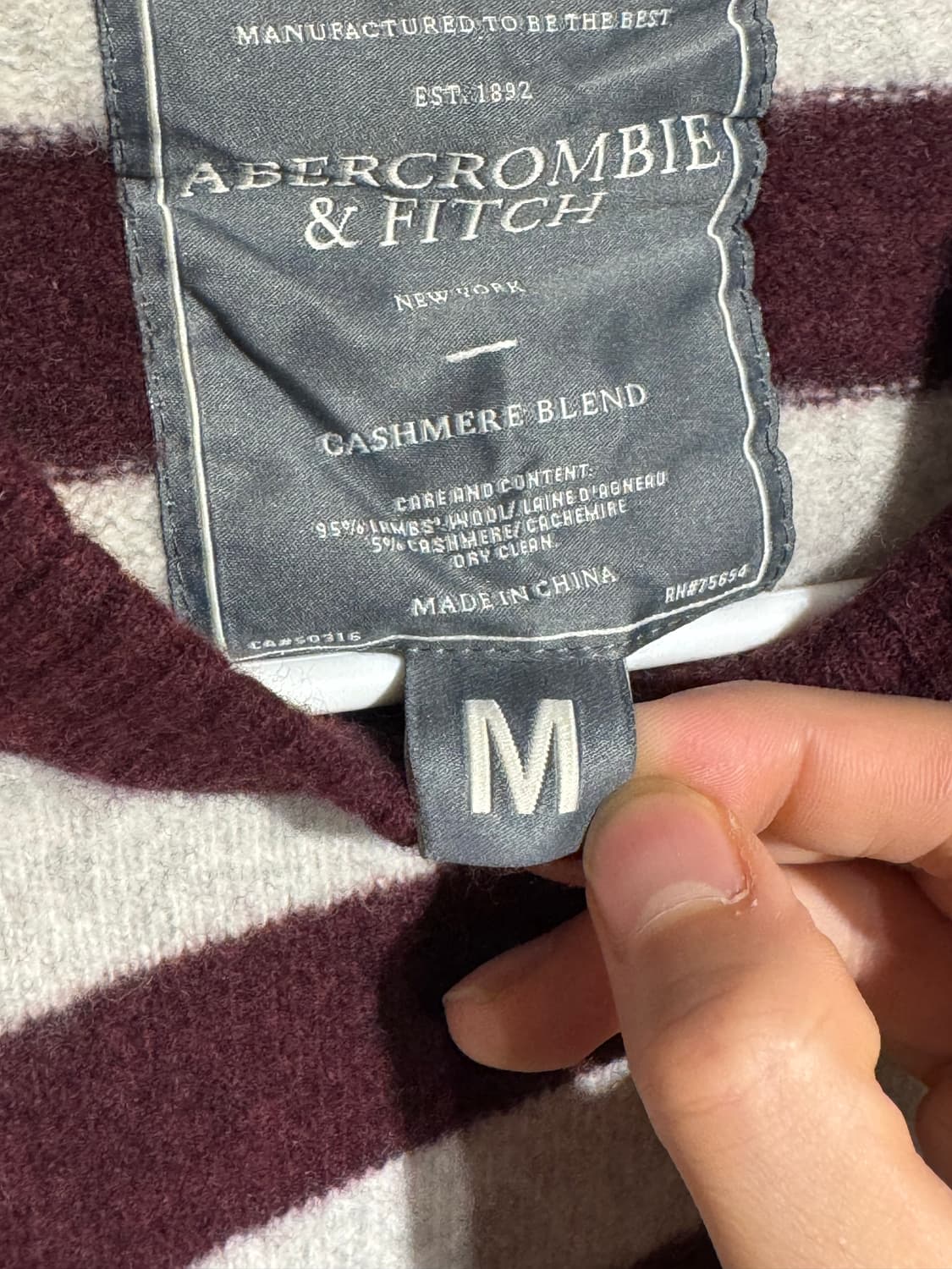 아베크롬비 스트라이프 니트 / M (55~66 추천) 상품이미지4