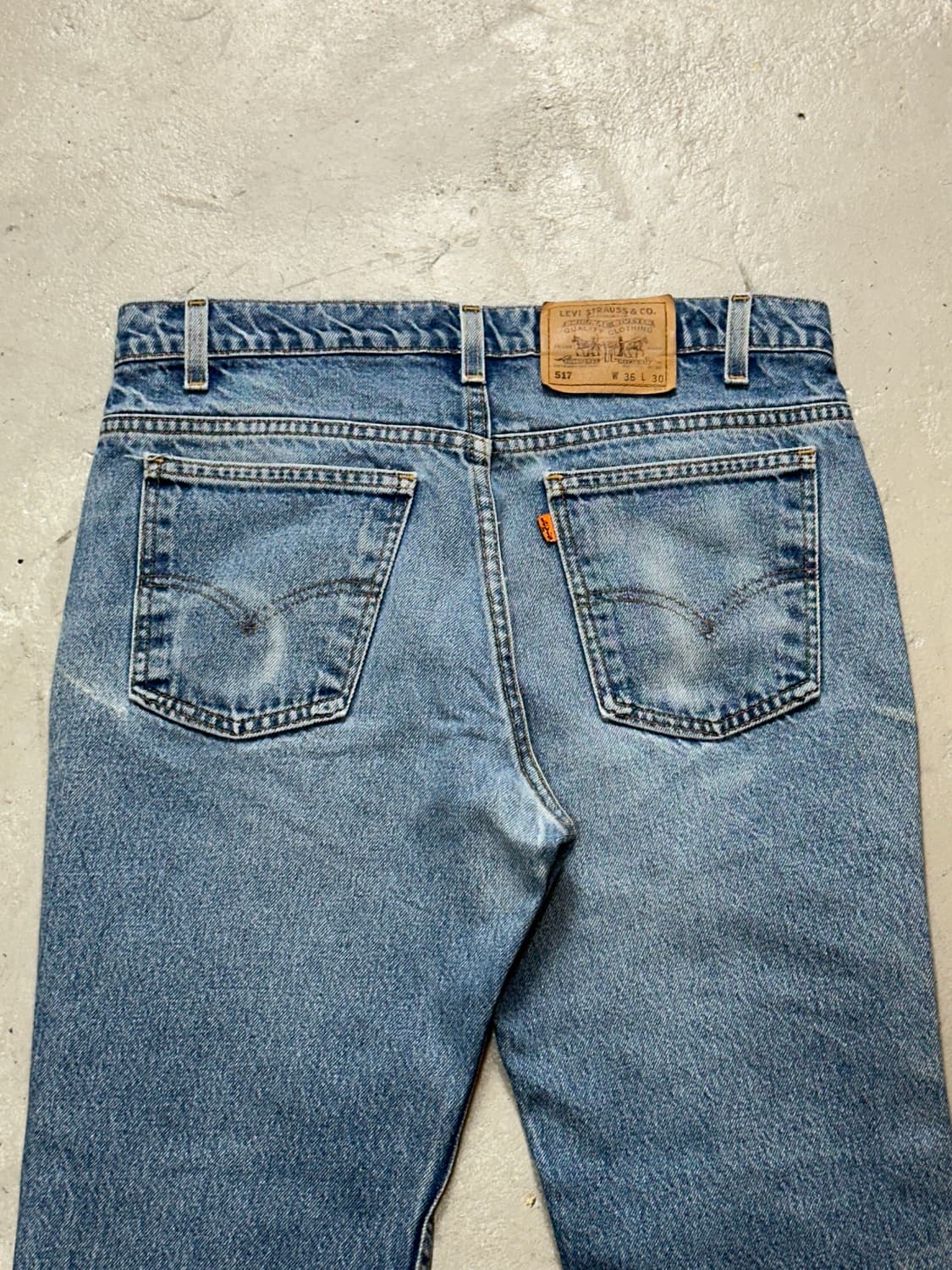 90's USA Made 빈티지 리바이스 517 부츠컷 연청 상품이미지7