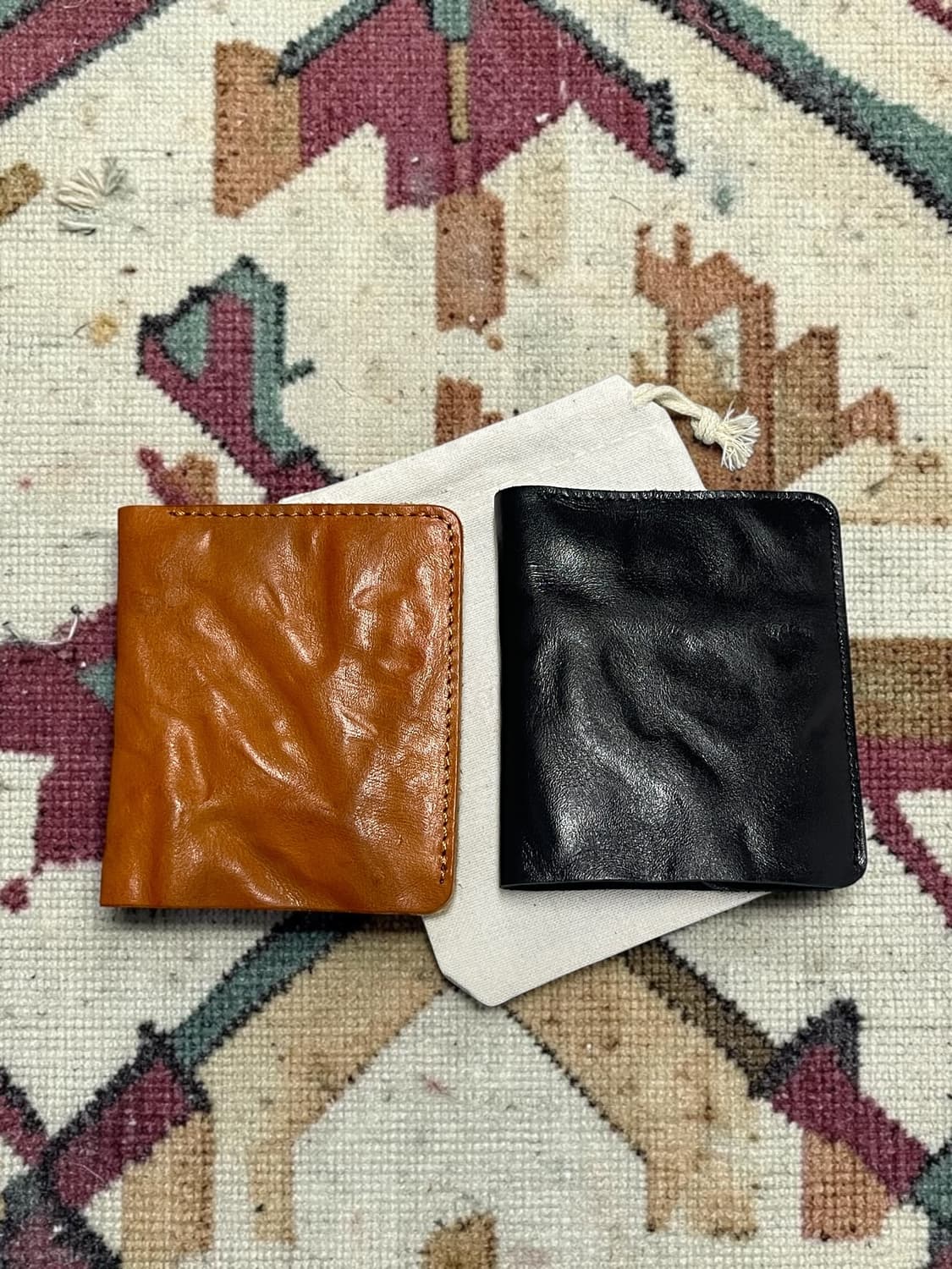 빈티지 에이징 크리즈 소가죽 슬림 반지갑  상품이미지2