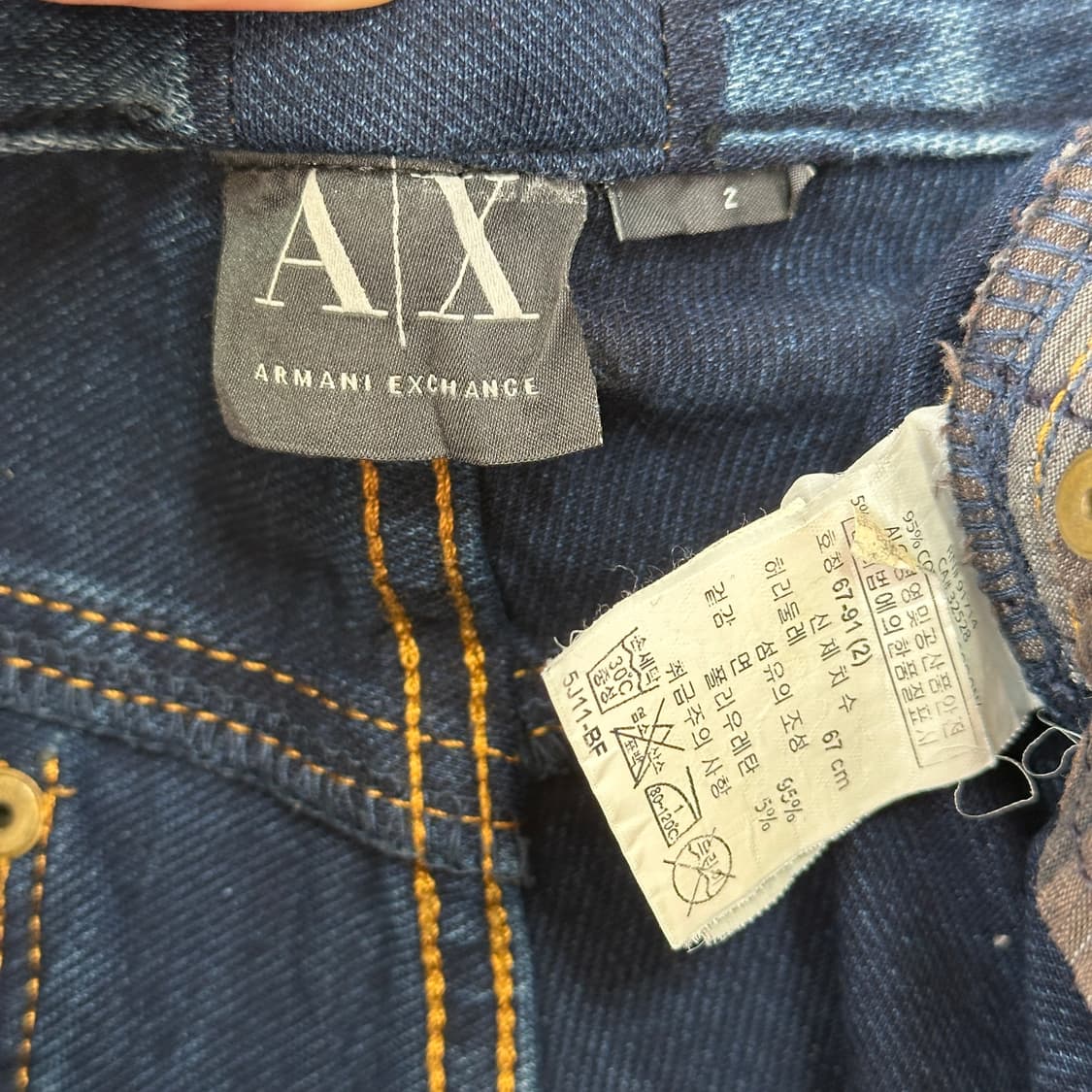 아르마니 익스체인지 로우라이즈 데님팬츠 상품이미지7