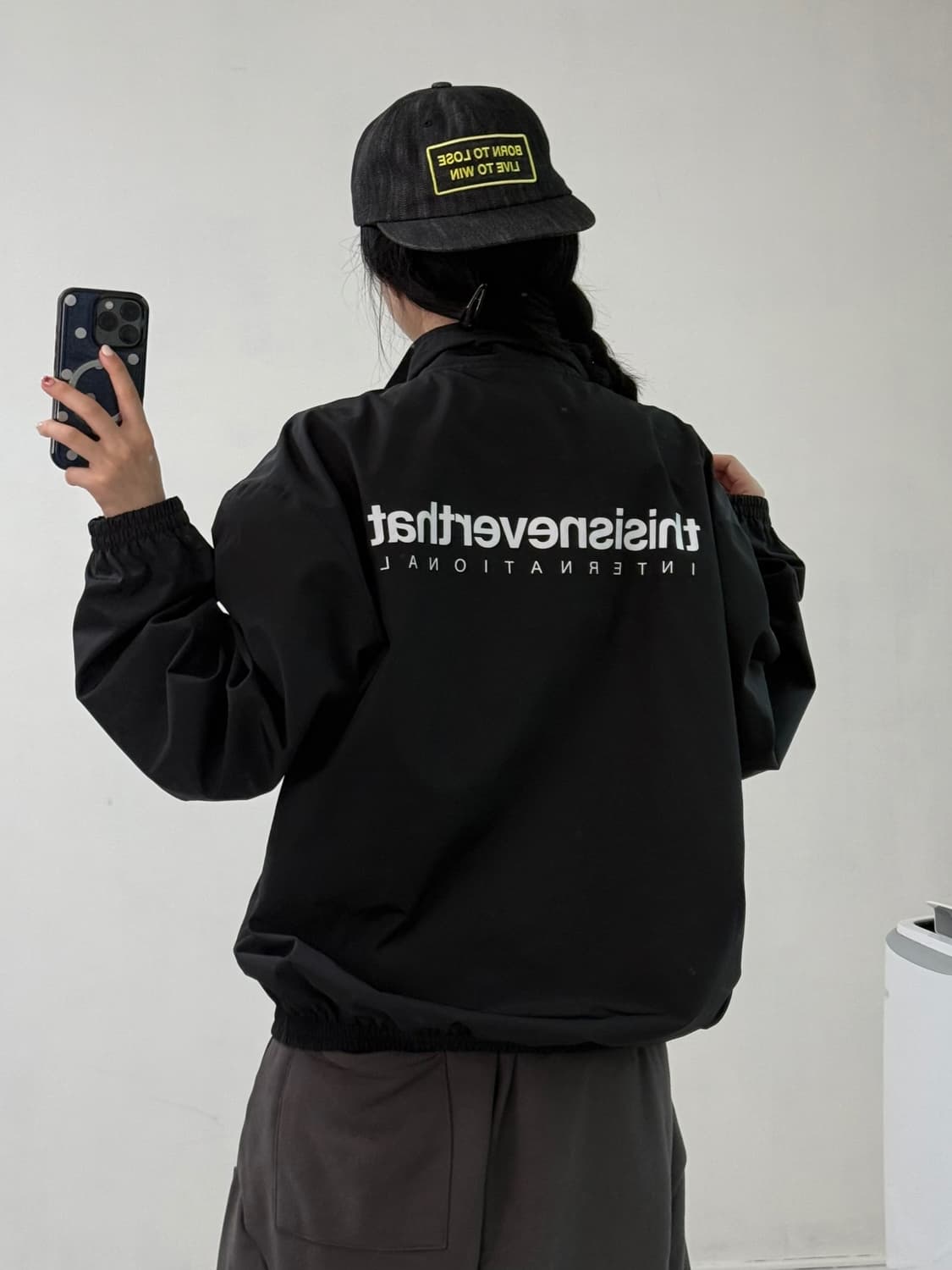디스이즈네버댓 블랙 로고 자켓 상품이미지2
