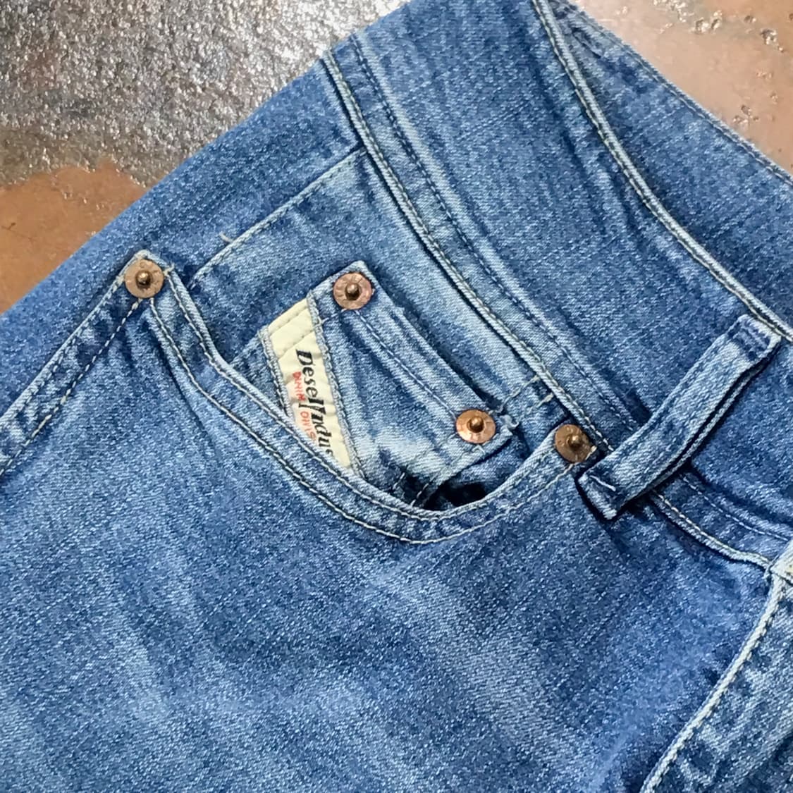 디젤 중청 하이웨스트 데님 팬츠 허리 27 28 사이즈 상품이미지5