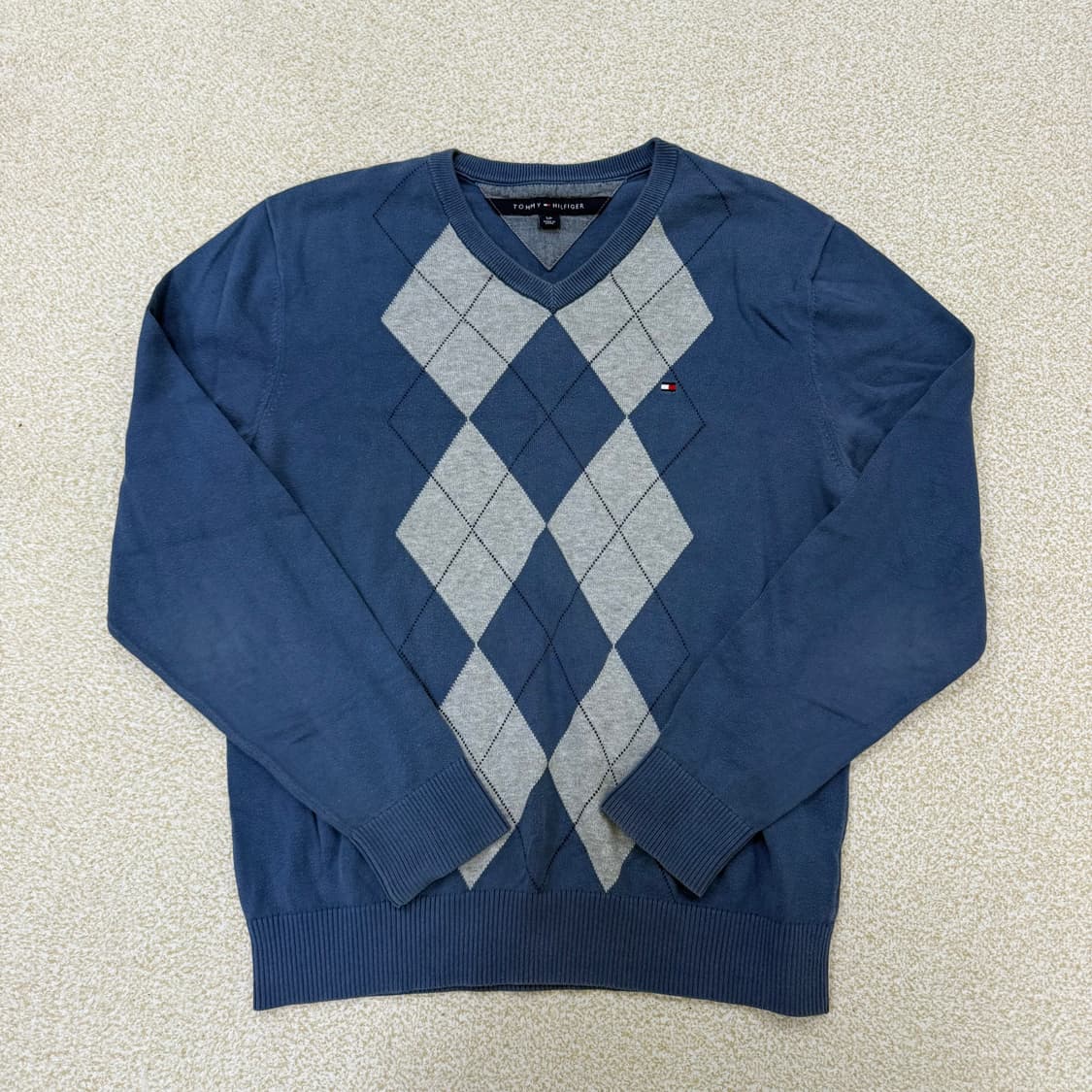 [S] 타미힐피거 아가일 패턴 스웨트 니트 1229T2 상품이미지1