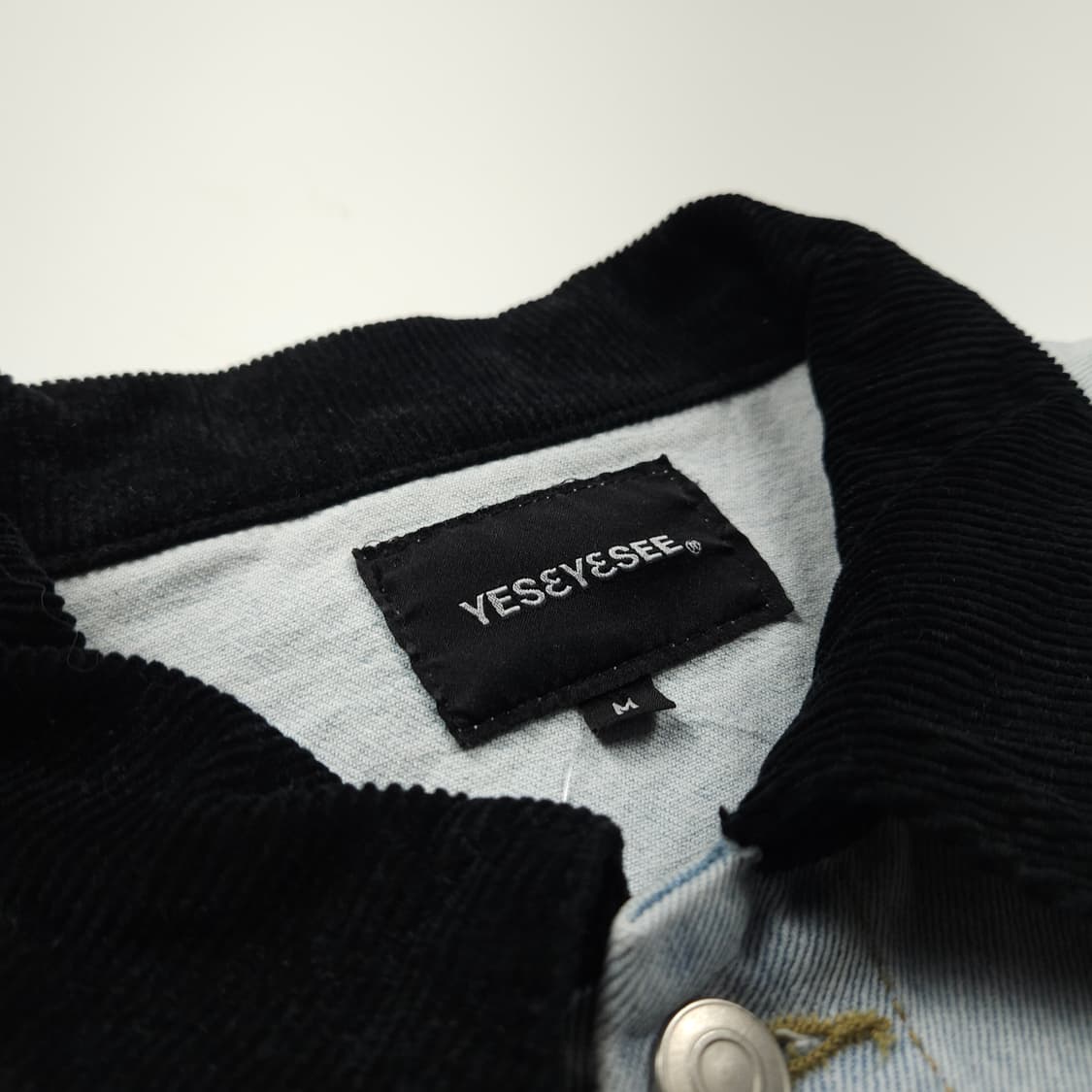 예스아이씨 아웃포켓 코듀로이 카라 데님 트러커 자켓 (M) 상품이미지6