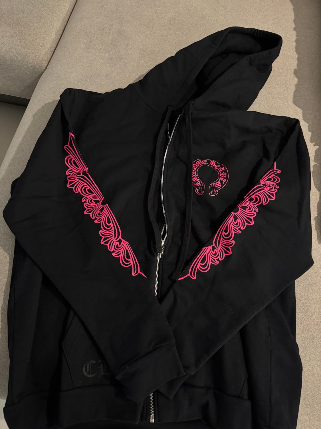 크롬하츠 핑크 홀스슈 후드집업 XXL 상품이미지1