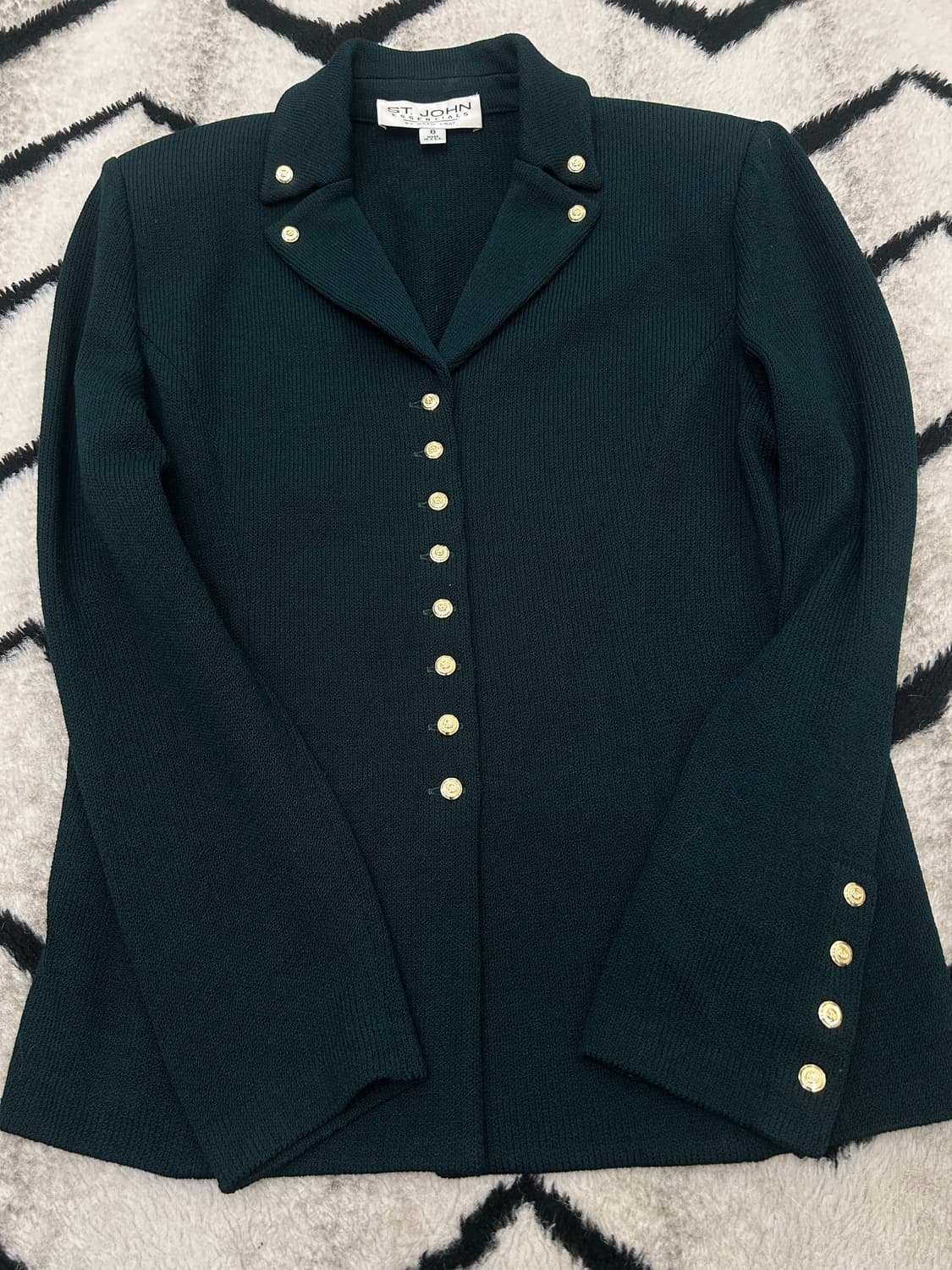 [6]센존 컬렉션 틸블루 골드버튼 자켓/그린/슬림핏 상품이미지1