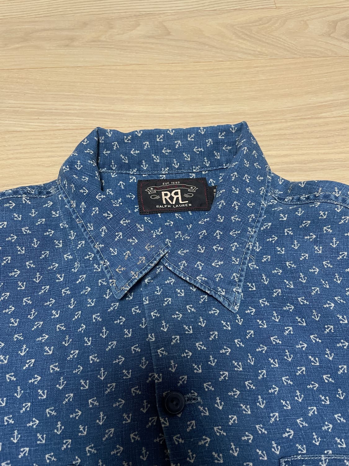 rrl 오픈 카라 린넨 반팔 셔츠 팝니다 상품이미지4