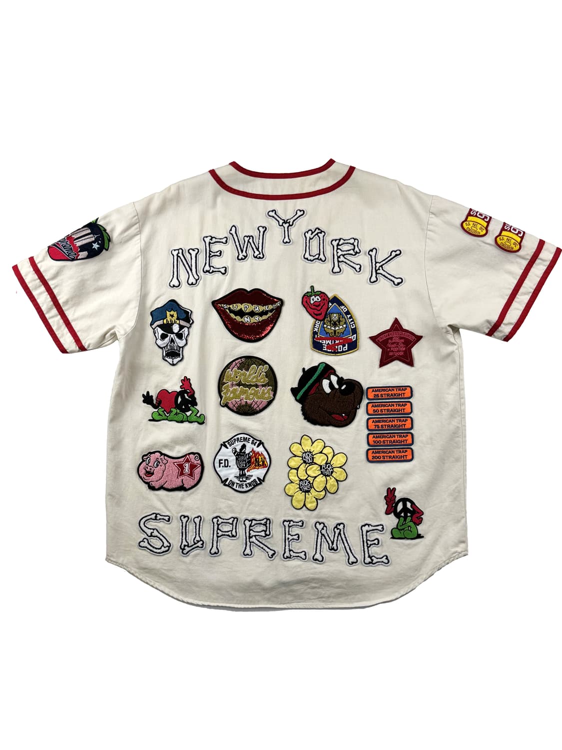 슈프림 패치 데님 베이스볼 저지 네츄럴 상품이미지1