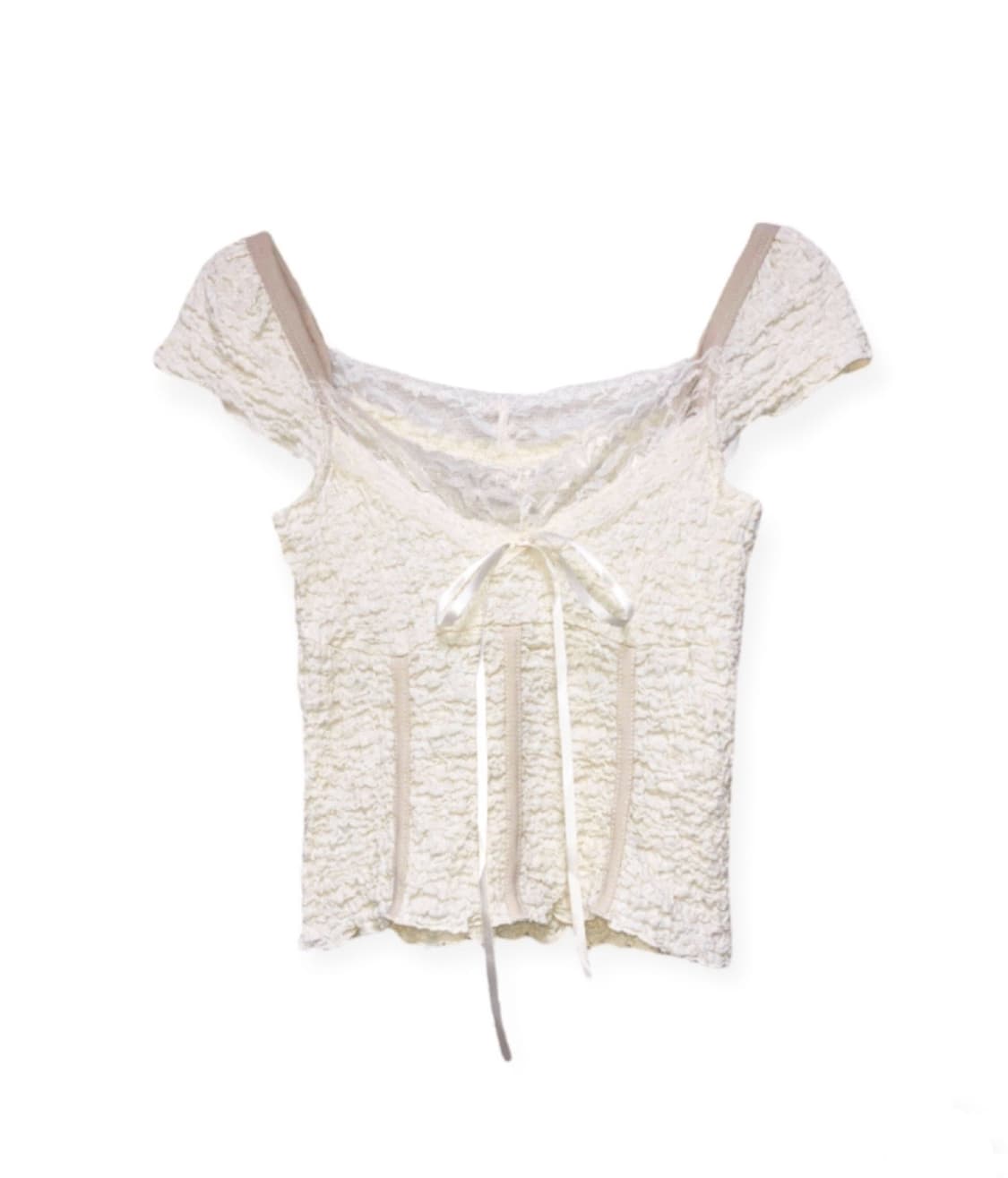 러블리 리본 레이스 블라우스 상품이미지3