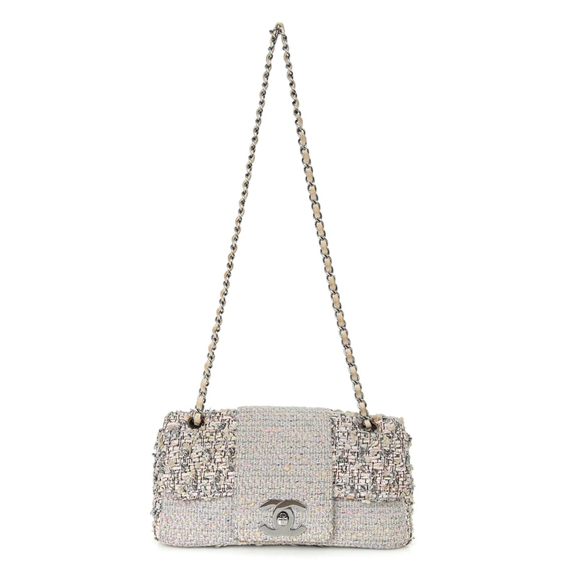 샤넬 판타지 트위드 체인 숄더백 CC 은장 플랩백 상품이미지10