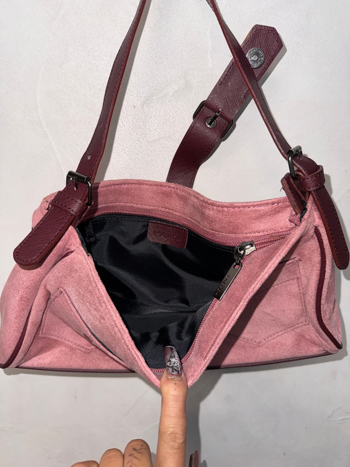 ESCADA indi pink suede pocket 숄더백 상품이미지5