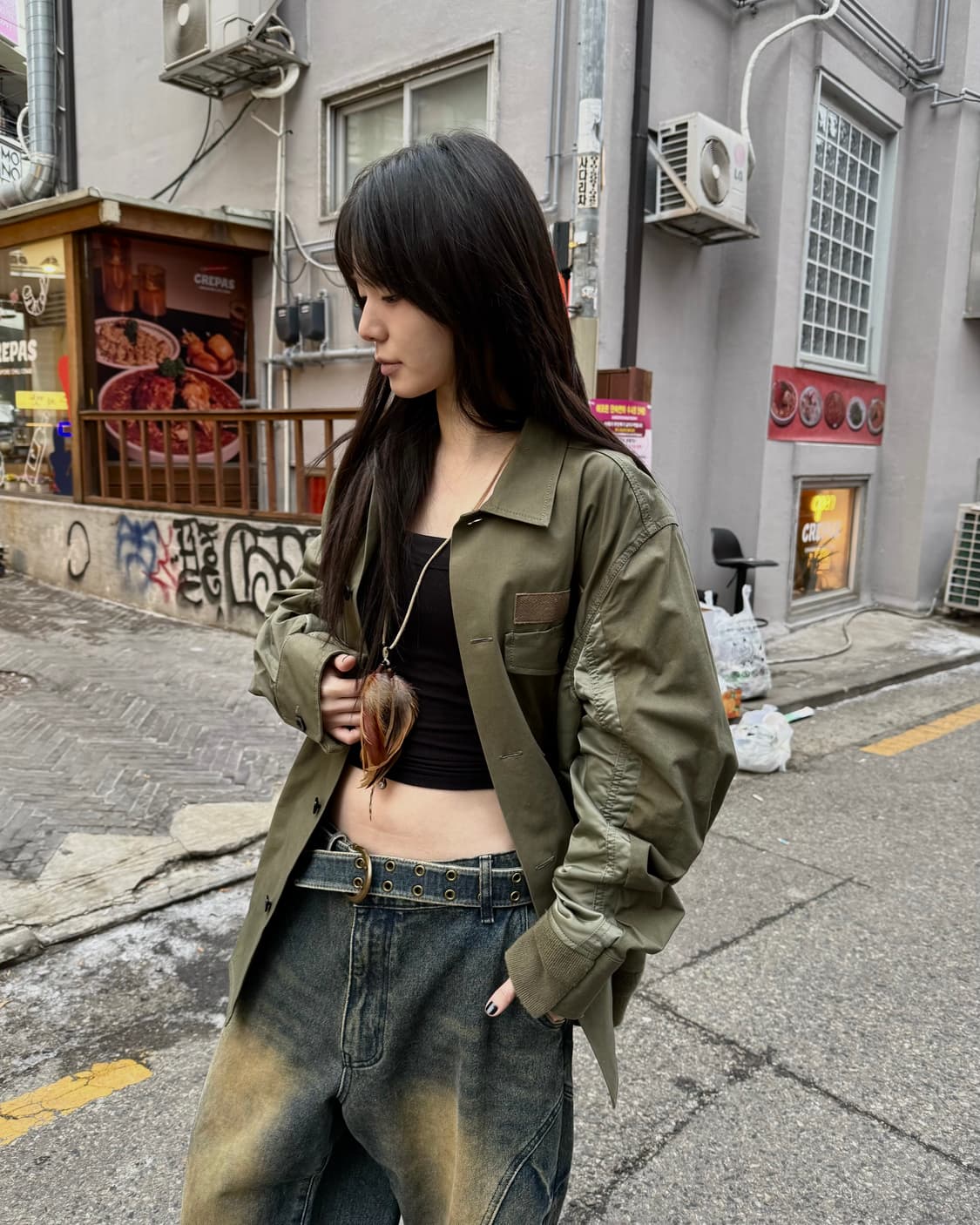 사카이 도킹 디테일 워크 셔츠 상품이미지8